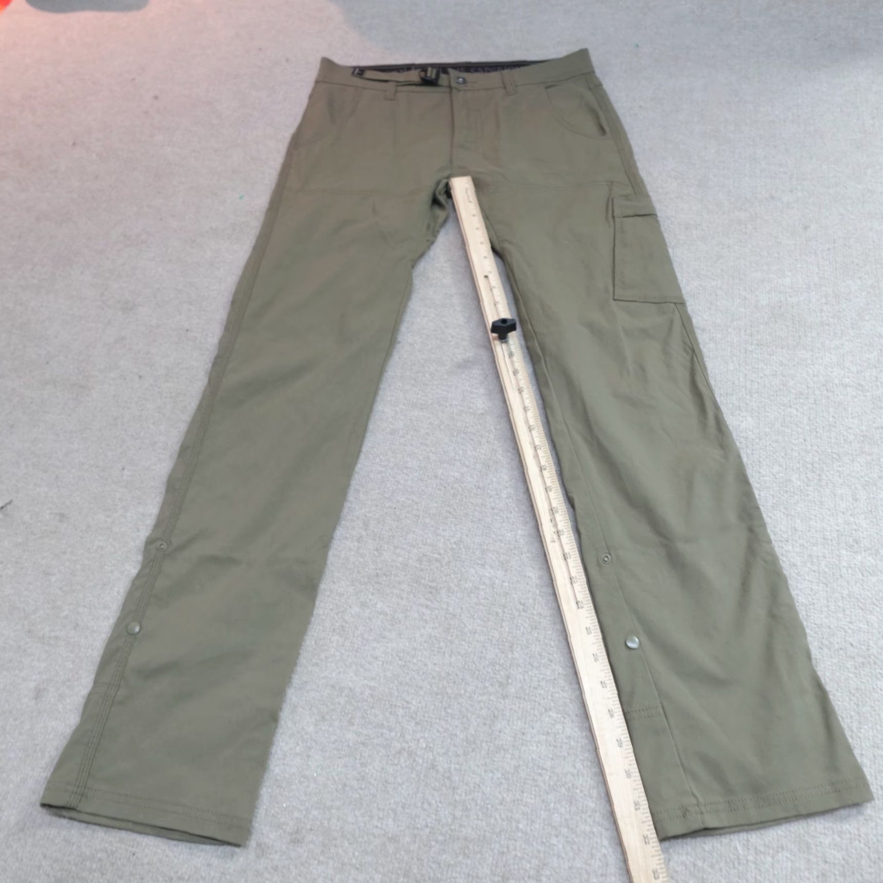 Prana Prana Brion Pants 32 x 32 Green Gray Solid Chino Straight Size US 32 / EU 48 - 2 Thumbnail