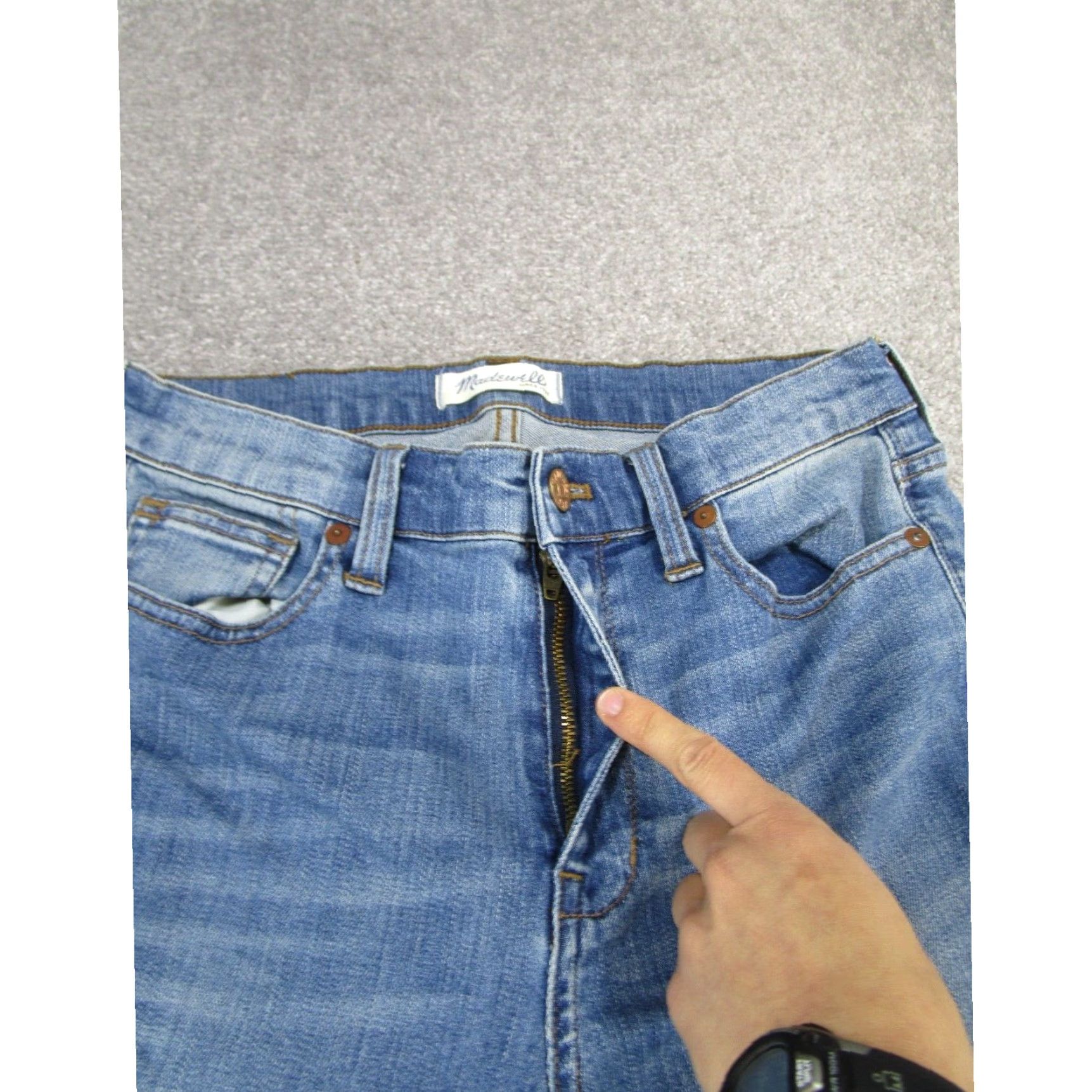 Madewell Madewell Womens Jeans Medium 28 Light Wash Skinny Ripped Size 28" / US 6 / IT 42 - 2 Thumbnail