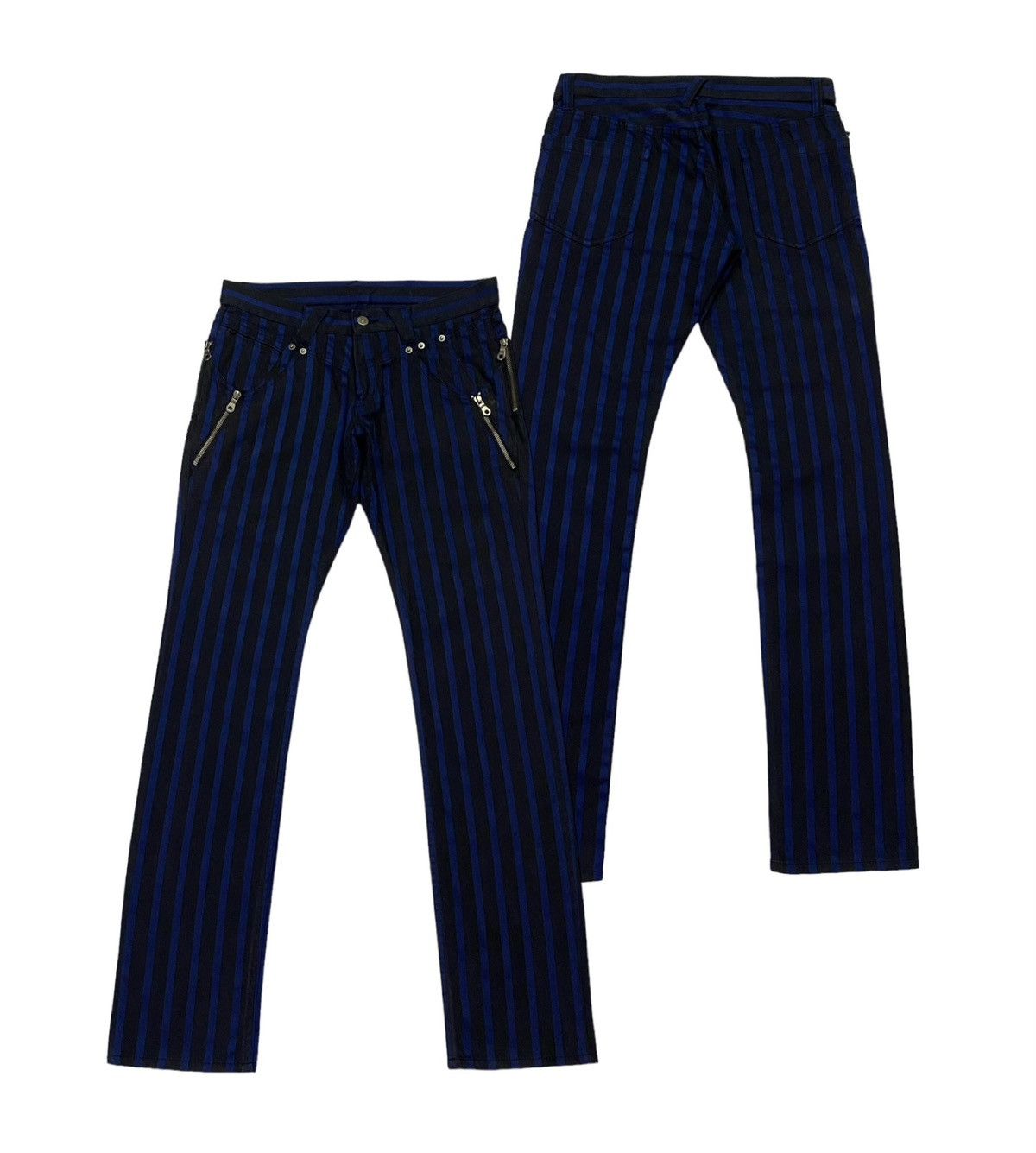 Japanese Brand × PPFM × Streetwear PPFM Striped Black And Blue 