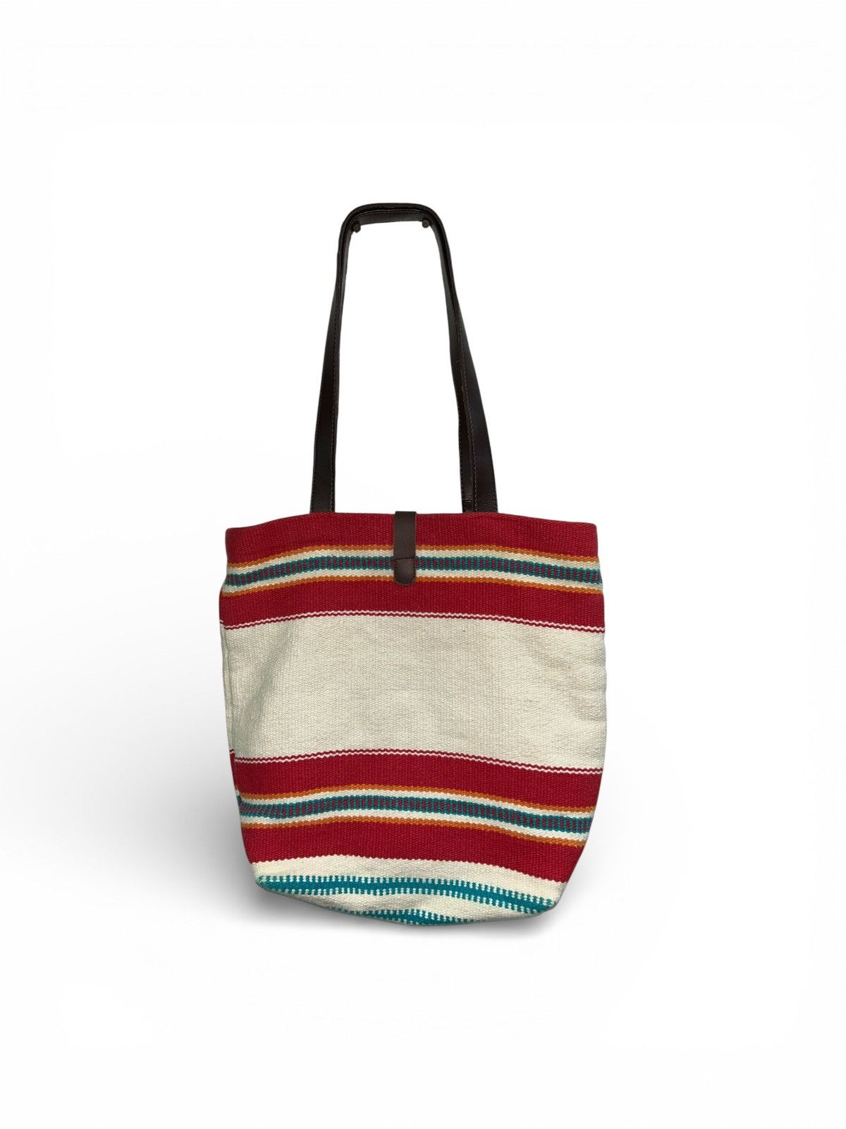 Japanese Brand Amina Collection Hand Woven Rug Southwestern Tote Bag Size ONE SIZE - 8 Thumbnail