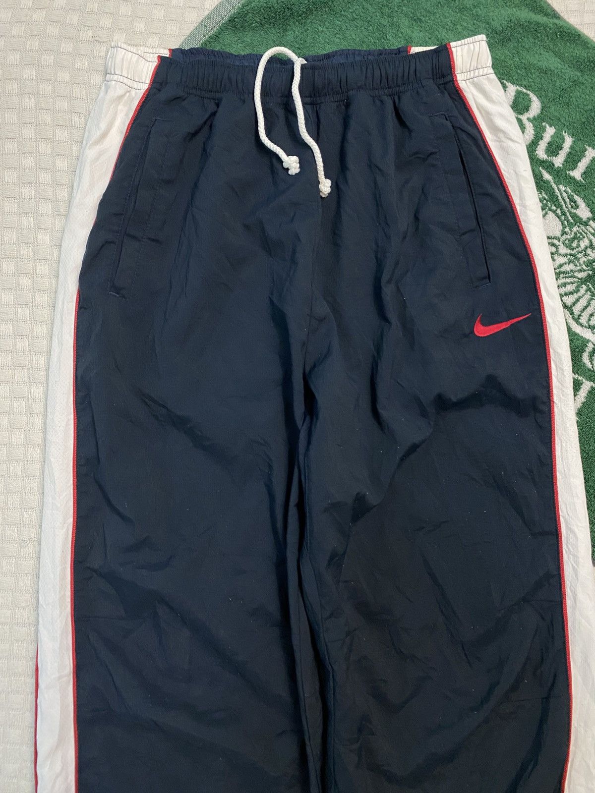 NOCTA × Nike 💥 VINTAGE NIKE PARACHUTE BAGGY WIDE LEG TRACK PANTS Y2K Size US 26 / EU 42 - 4 Thumbnail
