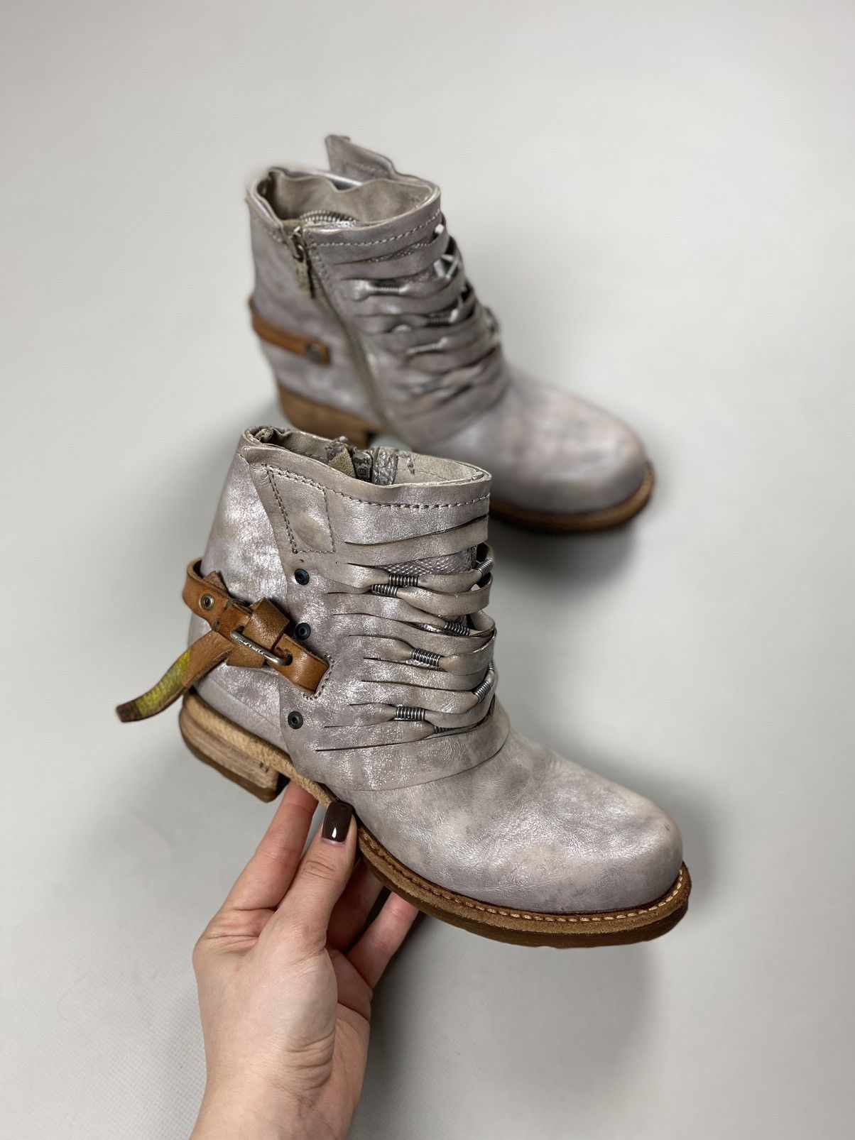 A.S.98 A.S. 98 ladies avant-garde ankle combat boots shoes size 37 Size US 7 / IT 37 - 4 Thumbnail