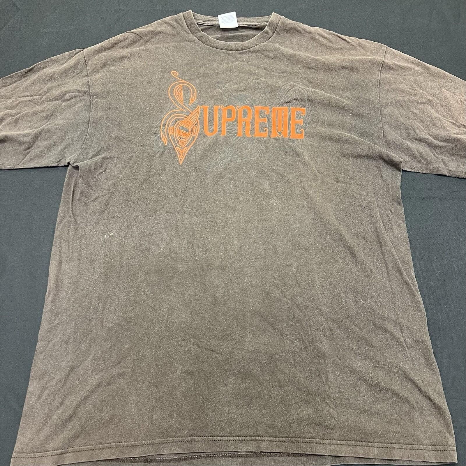 Supreme 2002 Supreme Led Zeppelin Swan Song Tee Brown XL Size US XL / EU 56 / 4 - 1 Thumbnail