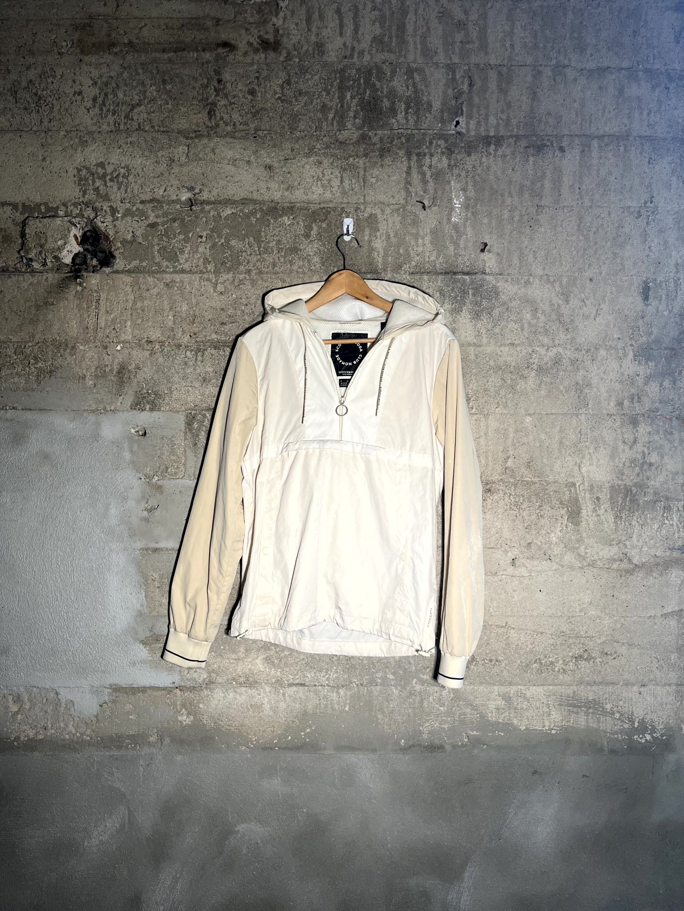 Scotch & Soda Beige Windbreaker Hoodie Size US M / EU 48-50 / 2 - 5 Thumbnail