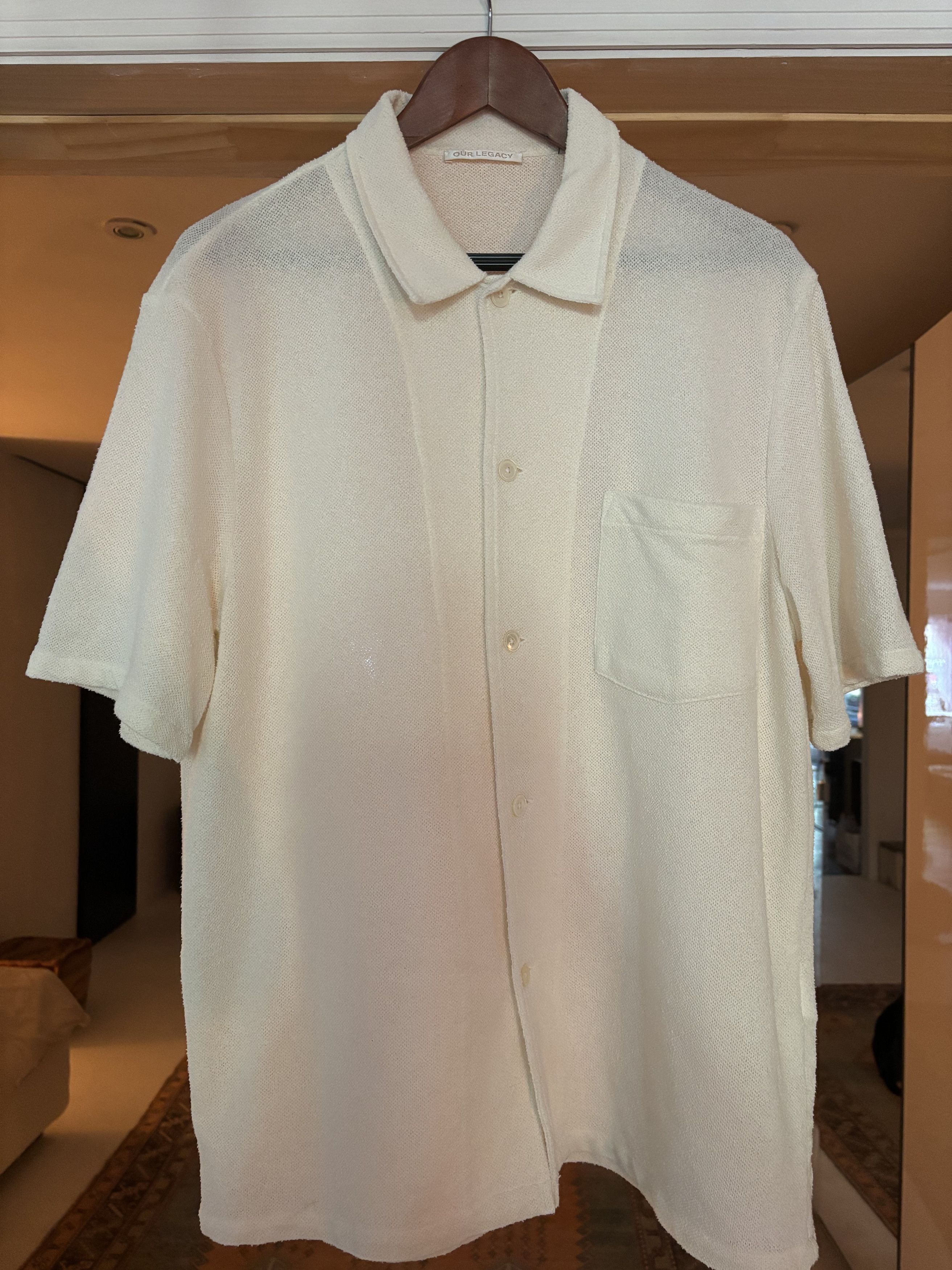 Our Legacy Our Legacy 1950'S SHIRT WHITE LEMON COTTON LINEN
