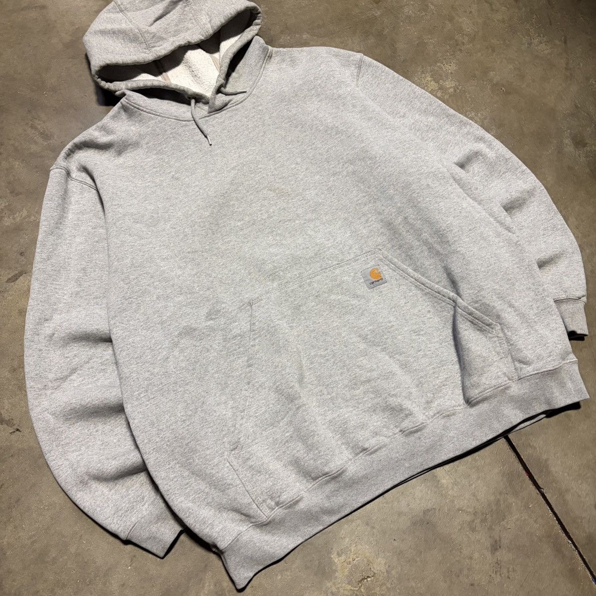 Carhartt Vintage Carhartt Hoodie Sweatshirt Workwear Pullover Heavy Size US XL / EU 56 / 4 - 2 Thumbnail