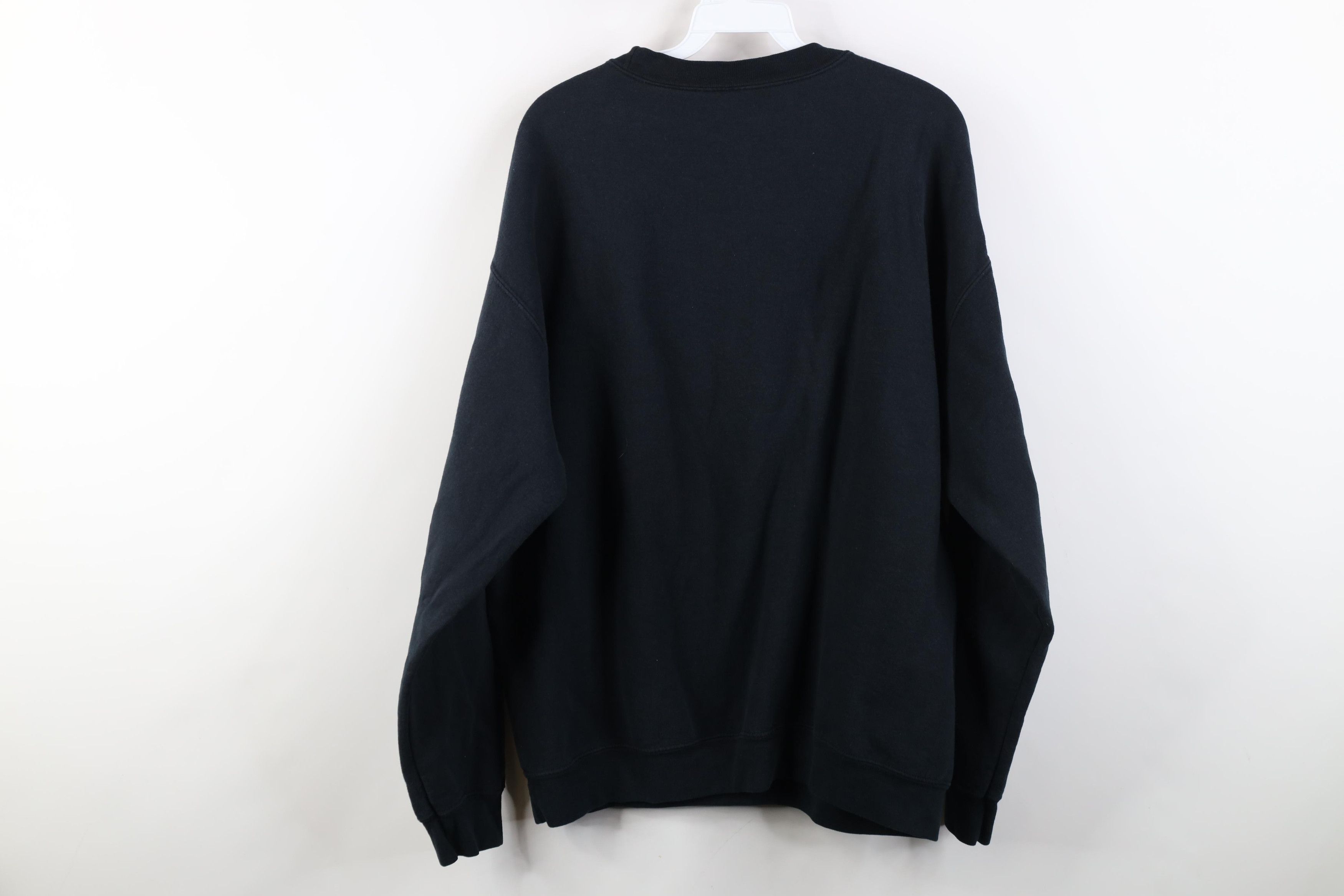 Vintage Vintage 90s Streetwear Faded Blank Crewneck Sweatshirt Black Size US L / EU 52-54 / 3 - 9 Thumbnail