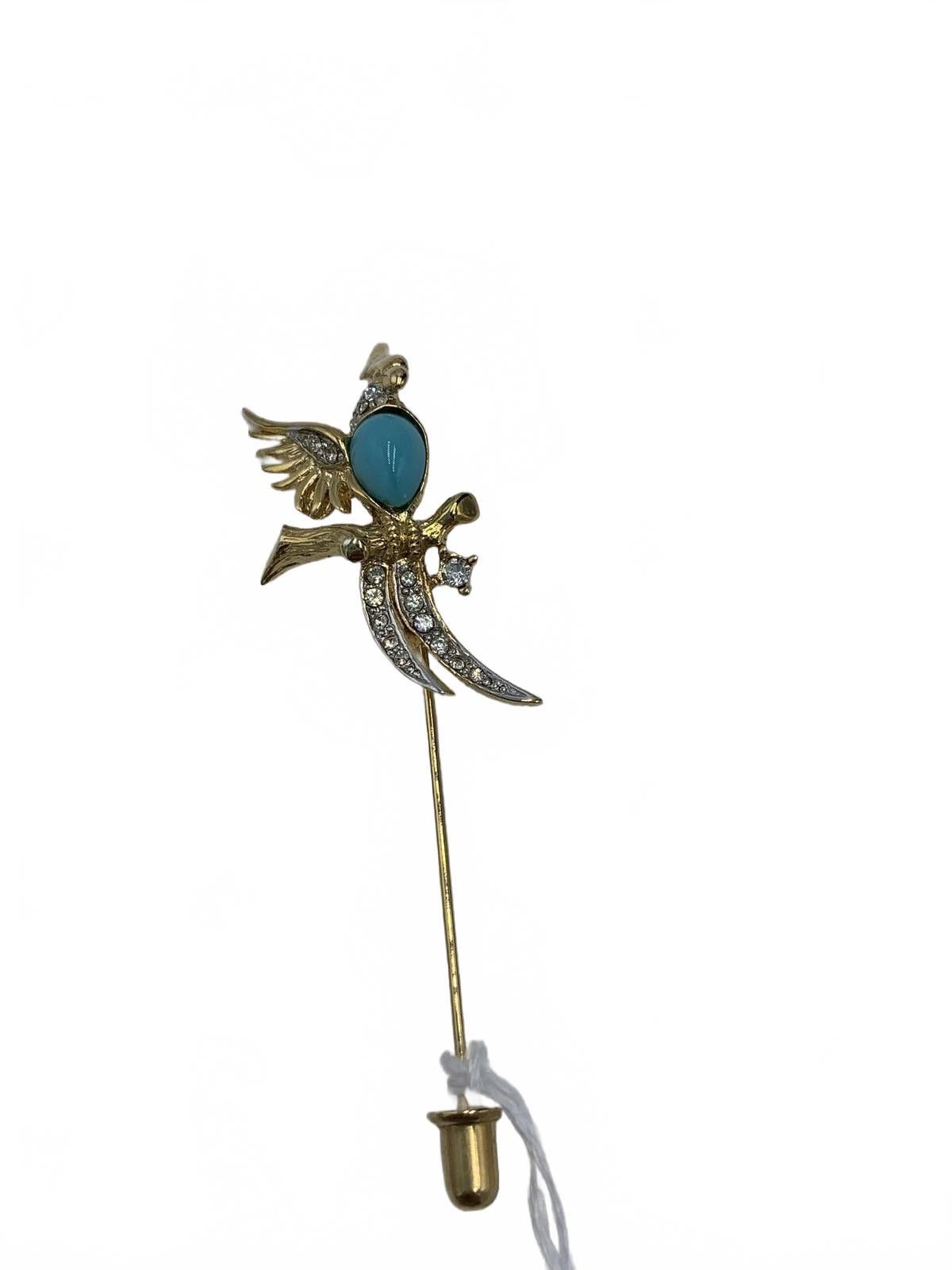 Doriani D’Orlan Goldtone Rhinestone Laquered parrot 2.5" CJ Pin Size ONE SIZE - 4 Thumbnail