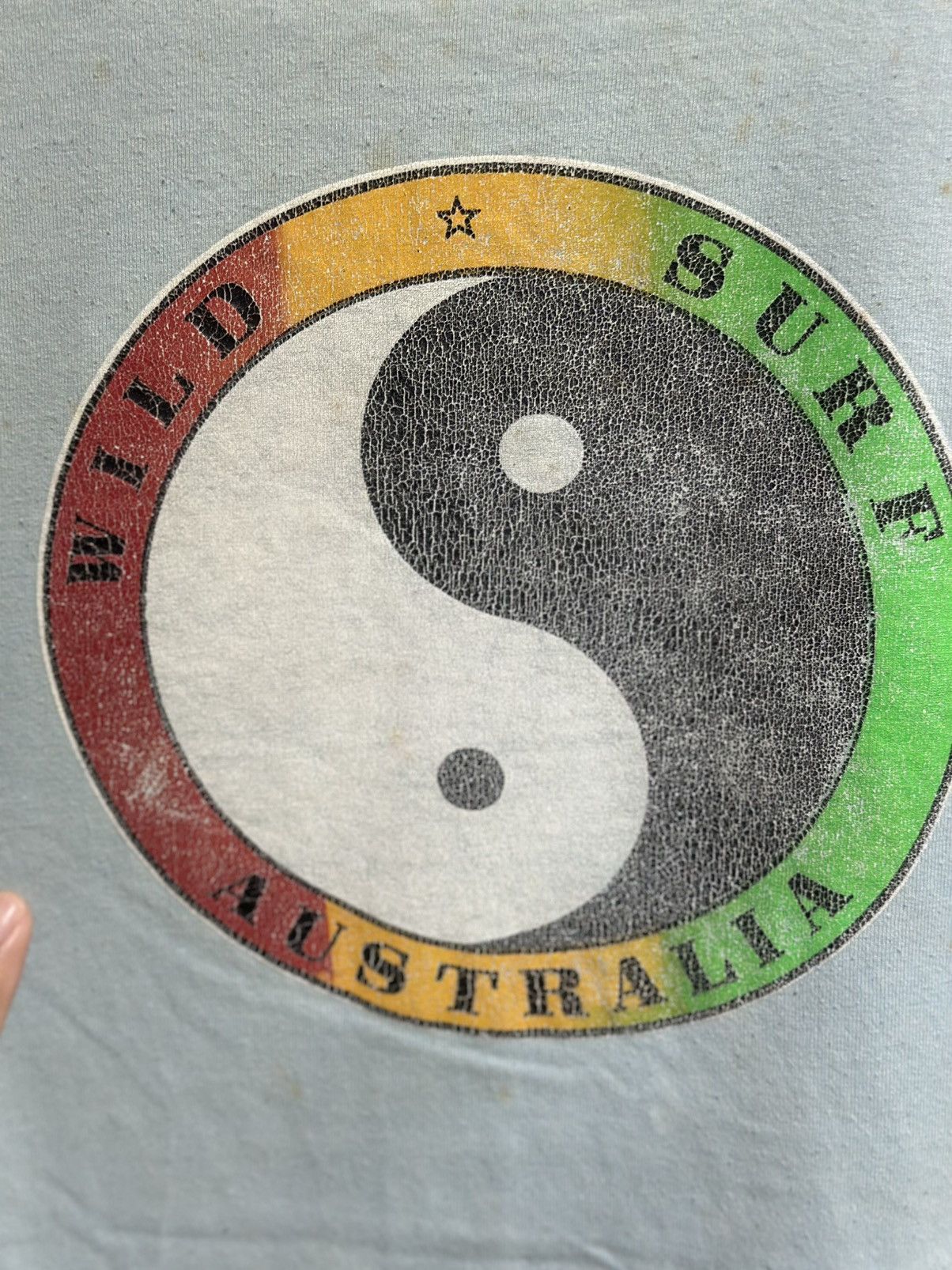 Vintage Vintage T&C Ying Yang Distress Tee Size US XXL / EU 58 / 5 - 9 Thumbnail