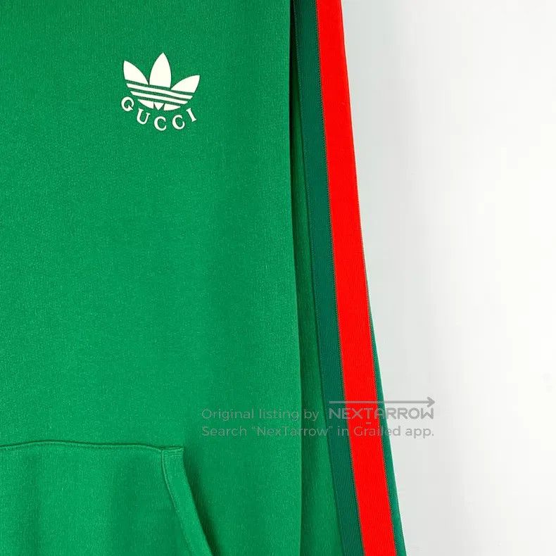 Gucci Gucci Green logo printed cotton hooded drawstring long-sle Size M / US 6-8 / IT 42-44 - 4 Thumbnail