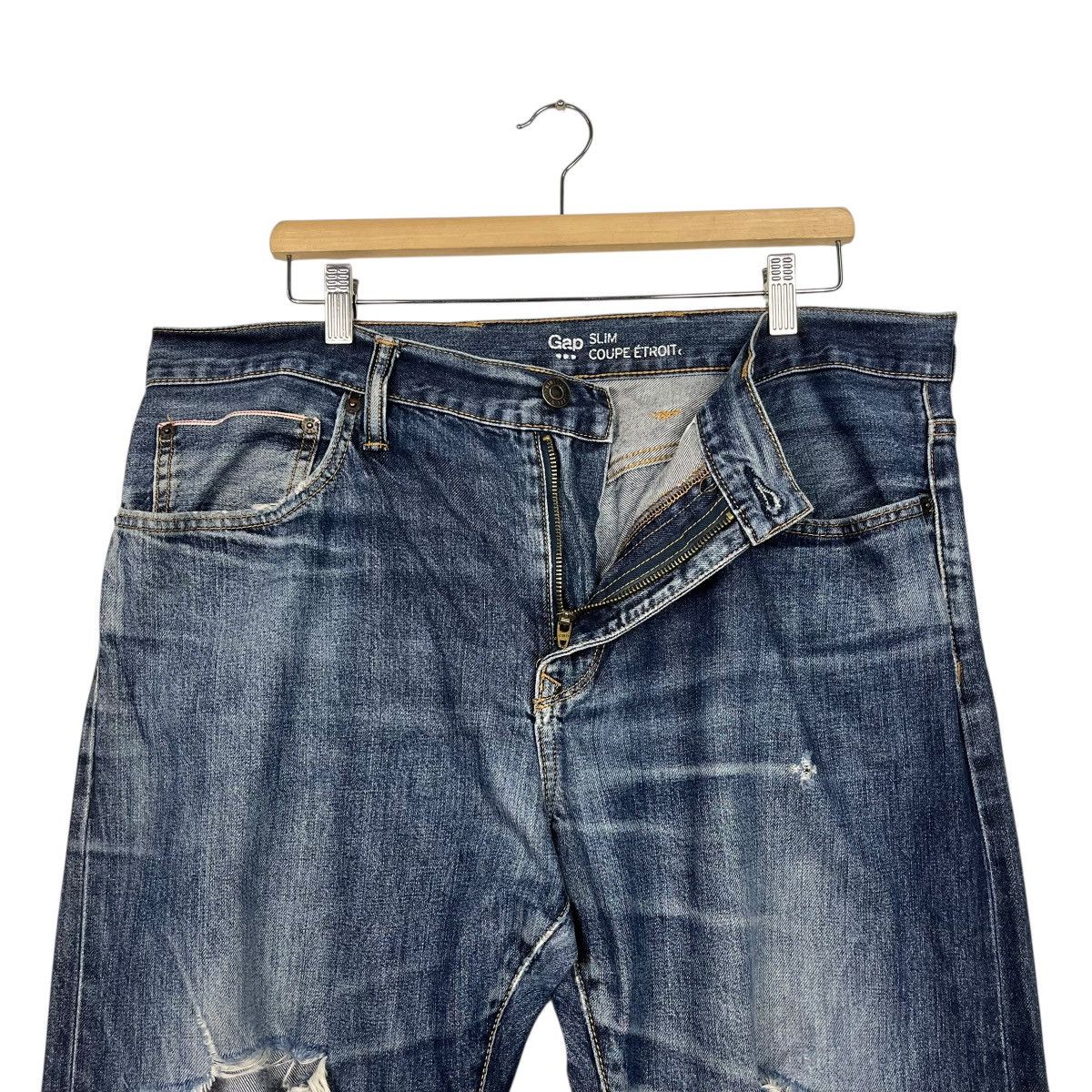 Gap Vintage Gap Distressed Selvedge Redline Denim Jeans Size US 38 / EU 54 - 6 Thumbnail
