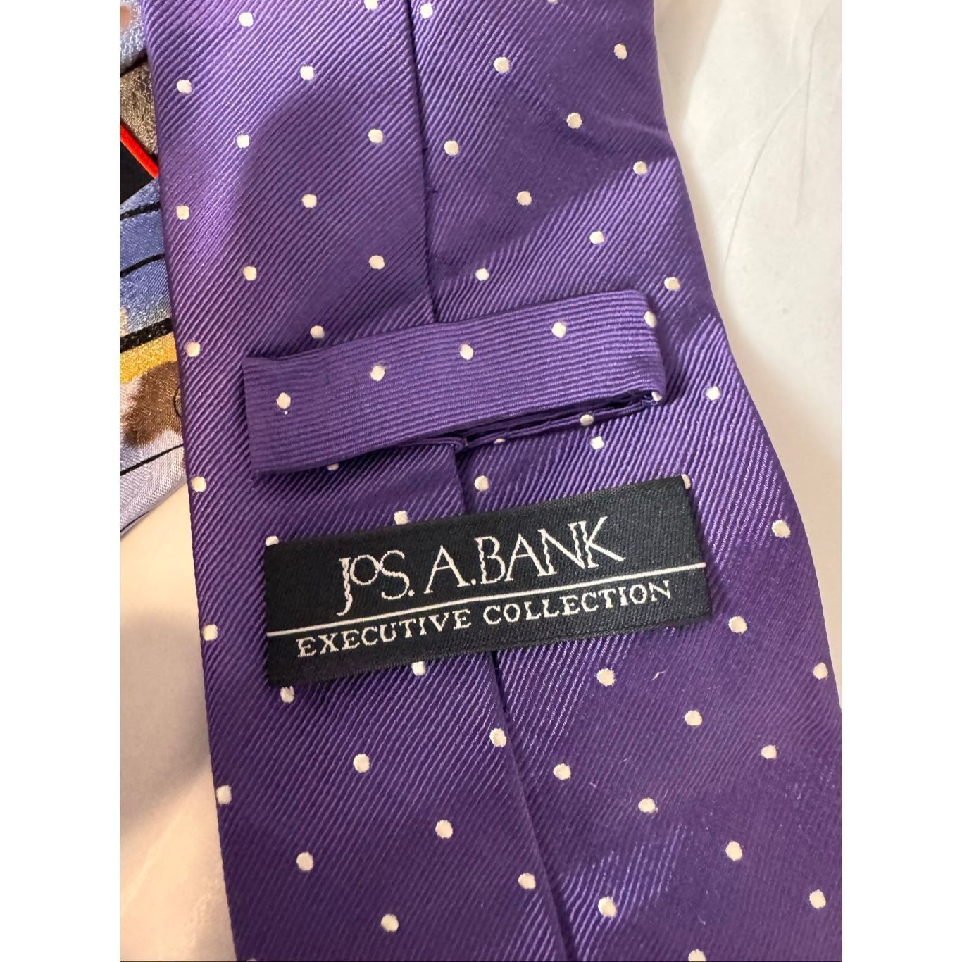 Jos. A. Bank Jos. A. Bank Executive Collection tie in purple with small w Size ONE SIZE - 5 Thumbnail