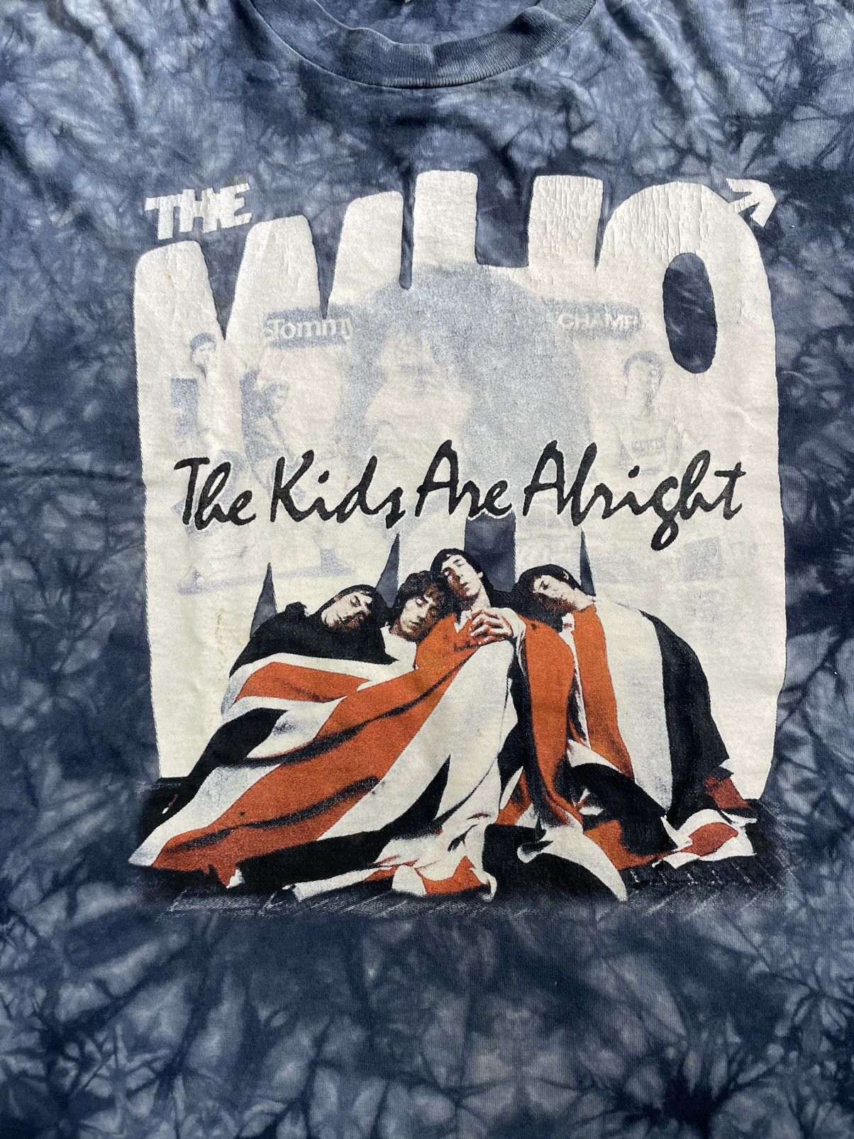 Band Tees Vintage & Rare 90’s The Who Liquid Blue Tie Dye Tshirt Size US M / EU 48-50 / 2 - 10 Thumbnail