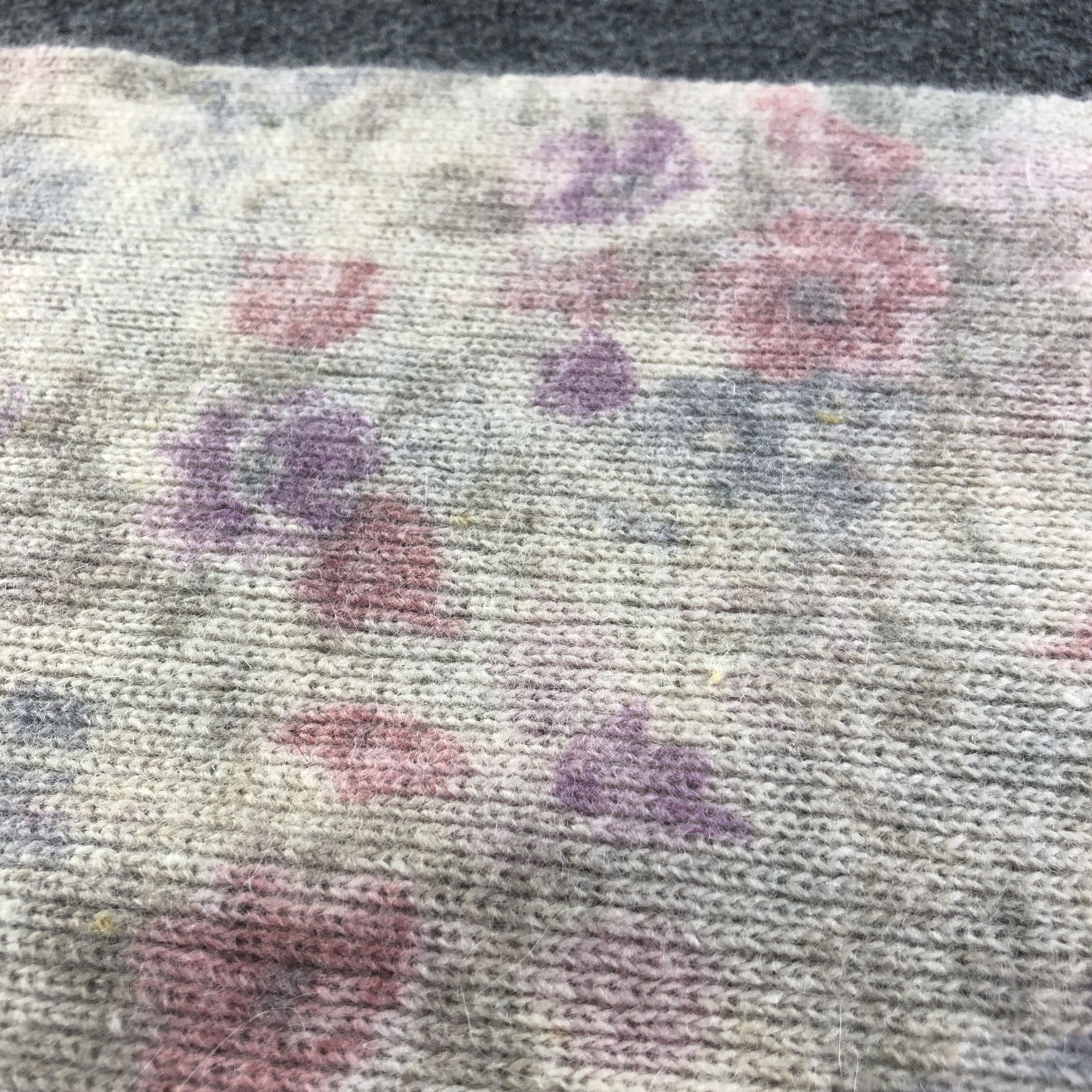 Vintage Daniela Veo Floral Wool/Angora Scarf Muffler V2778 Size ONE SIZE - 12 Thumbnail