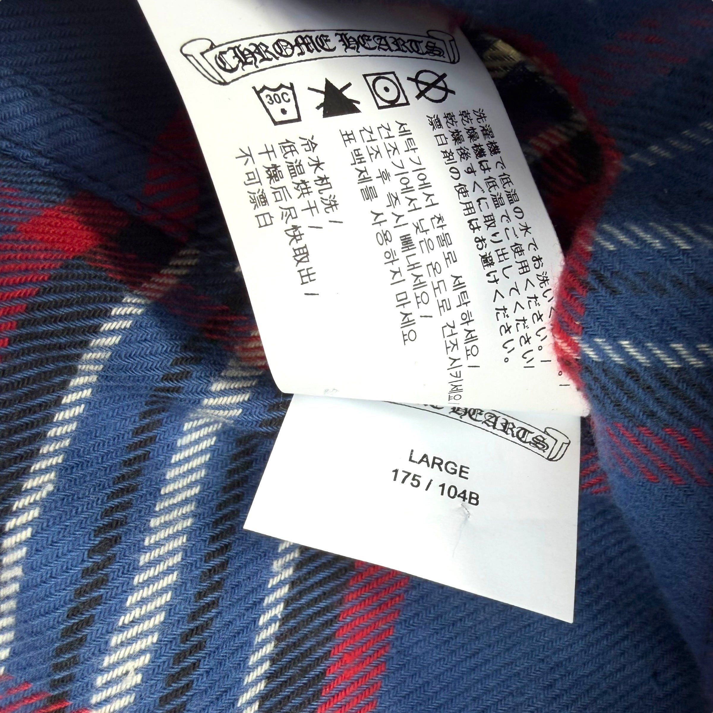 Chrome Hearts Chrome Hearts Flannel Work Dog Shirt L Size US L / EU 52-54 / 3 - 5 Thumbnail