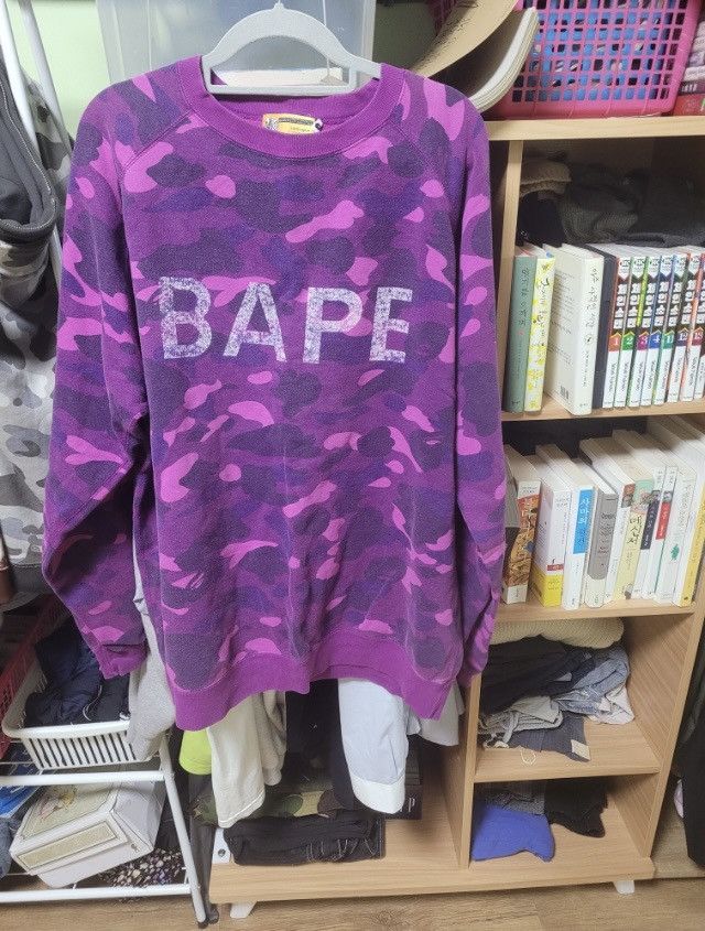Bape 2005AW OG Bape Purple Long sleeve Size US XL / EU 56 / 4 - 1 Thumbnail