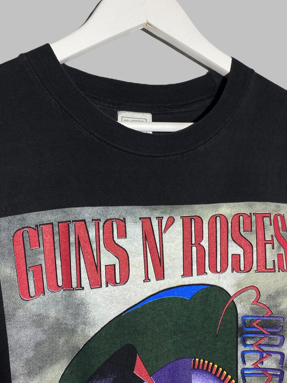Band Tees 🔥 VINTAGE 90s GUNS N ROSES COMA WORLD TOUR SINGLE STITCH Size US L / EU 52-54 / 3 - 5 Thumbnail