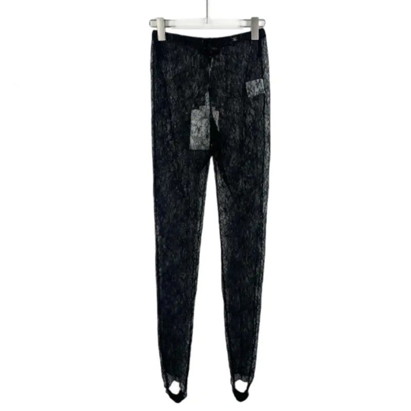 Chanel Chanel Black Casual Pants for Women 0089 Size 23" - 1 Thumbnail