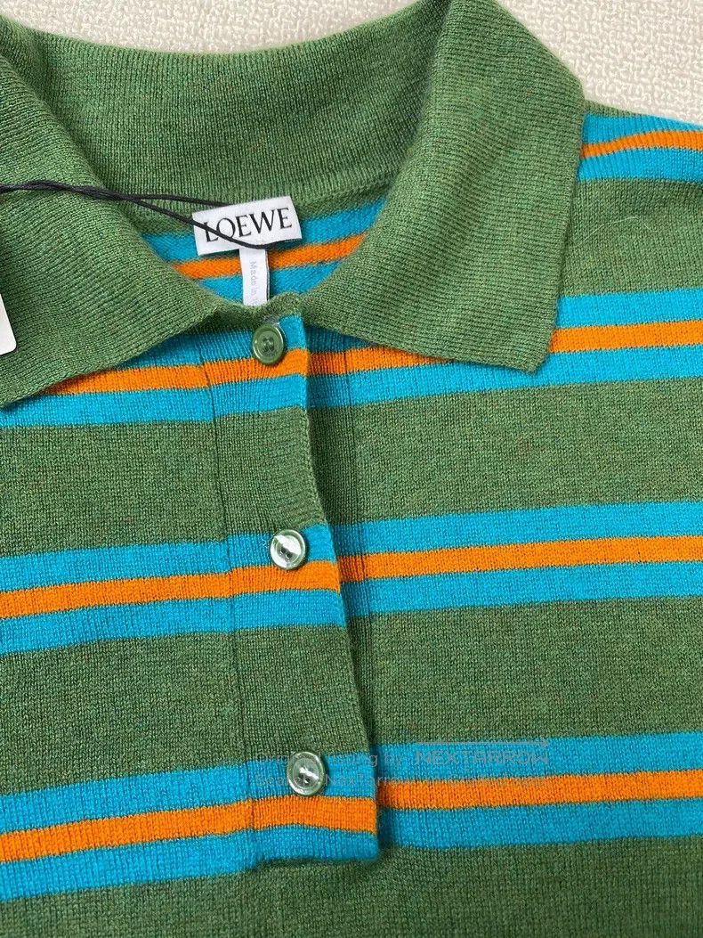 Loewe LOEWE SS24 striped short loose-fitting long-sleeve sweater Size S / US 4 / IT 40 - 2 Thumbnail