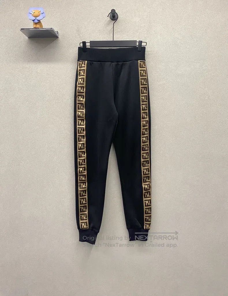 Fendi Fendi Black Side FF Sports Pants Size 25" / US 0 / IT 36 - 1 Thumbnail