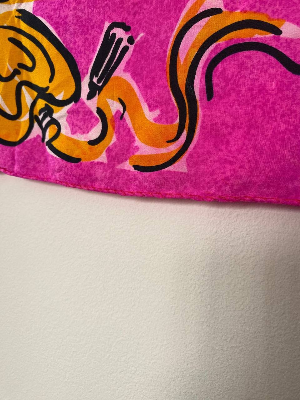 Escada × Vintage Rare 1980's ESCADA Jewel Tone Tiger Scarf 100% Silk Designer Size ONE SIZE - 7 Thumbnail