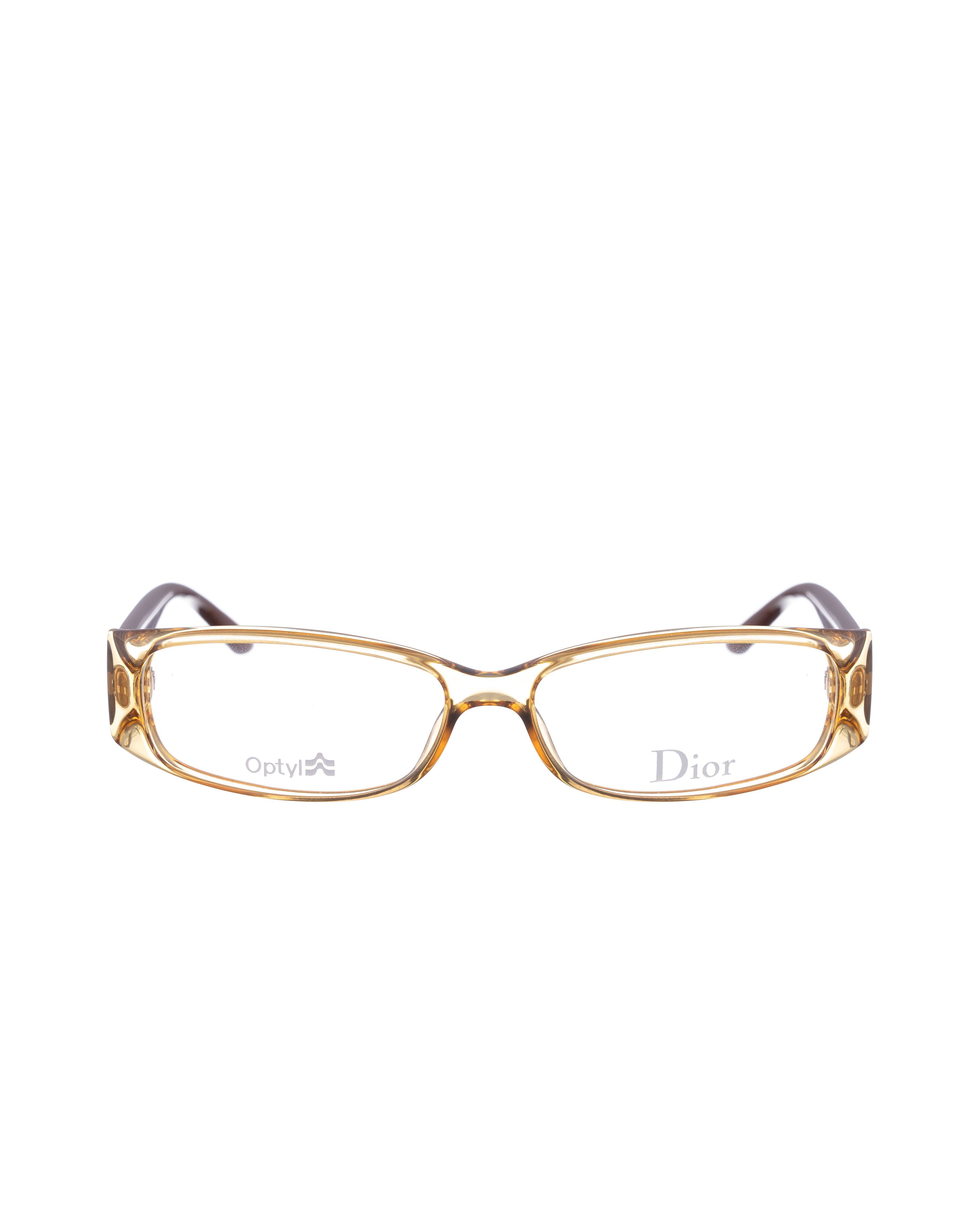 Dior Dior 00s Brown Plastic Dogtooth Glasses Size ONE SIZE - 2 Thumbnail