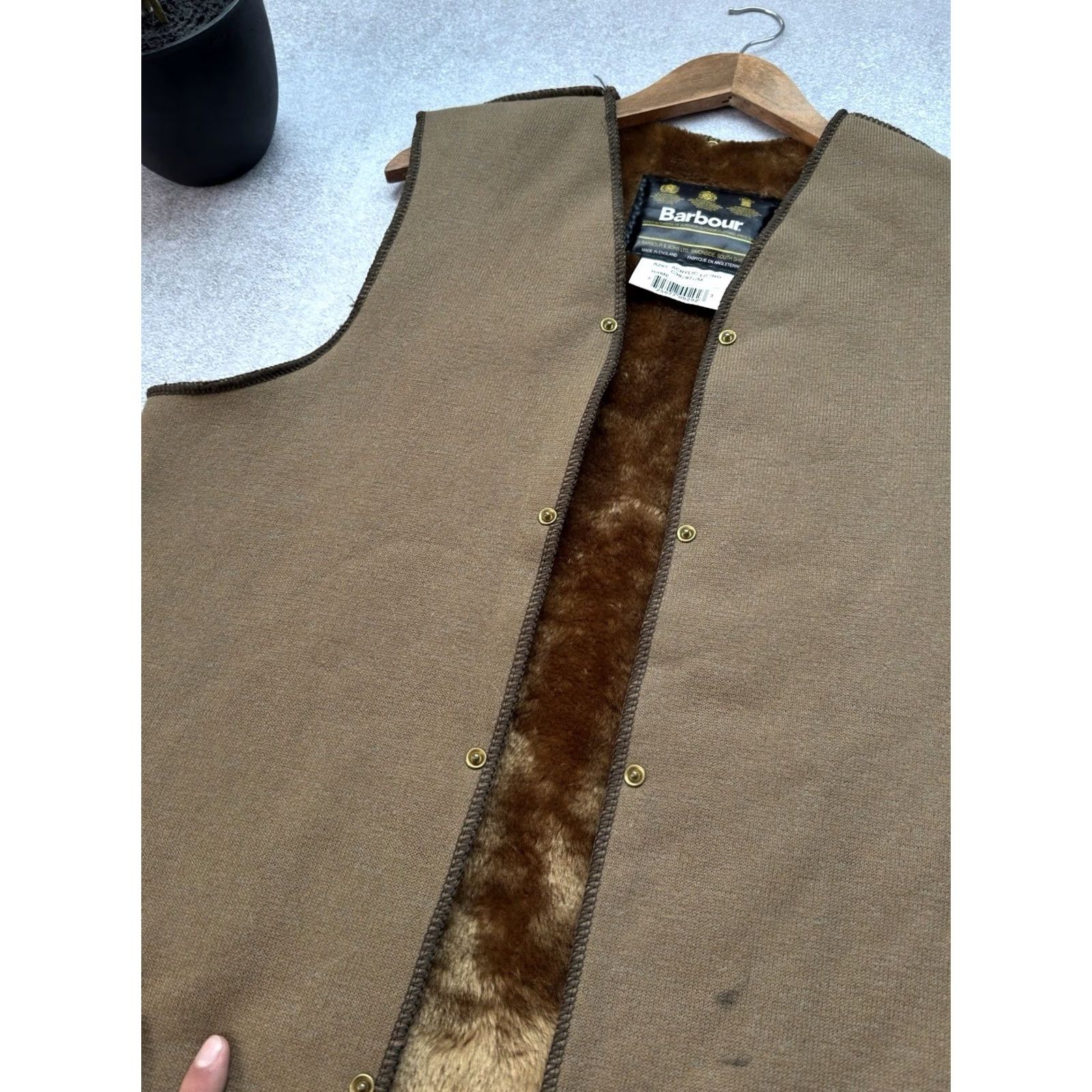 Barbour VINTAGE Barbour A295 Men Quilted Vest Wool/Polyester Lining Acrylic Size M Brown Size US M / EU 48-50 / 2 - 5 Thumbnail
