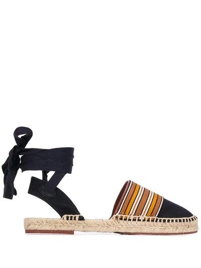 Loro Piana Women’s Espadrilles Navy with Stripes EU39