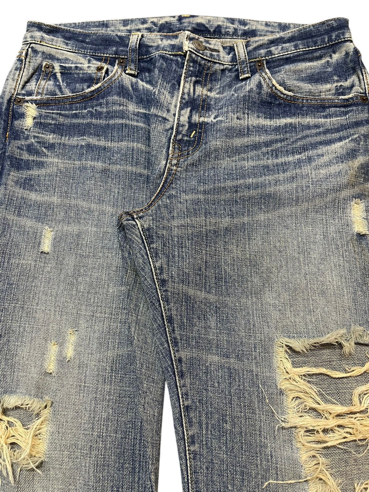 14th Addiction Vintage Japanese Brand Faded Wash Distressed Style Jeans Size US 32 / EU 48 - 4 Thumbnail