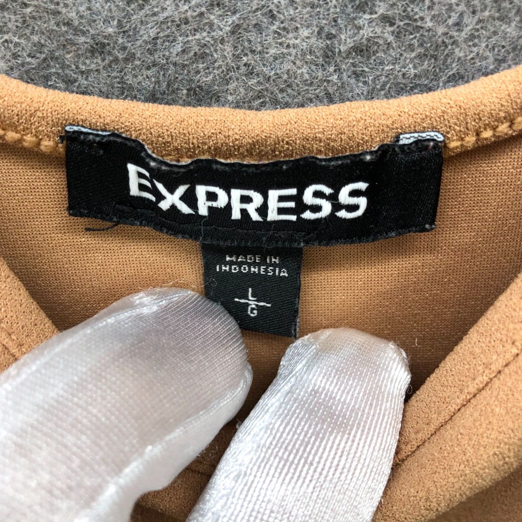 Express Express Cami Bodysuit Womens L Beige Tank Stretchy Scoop Neck Size L / US 10 / IT 46 - 5 Thumbnail