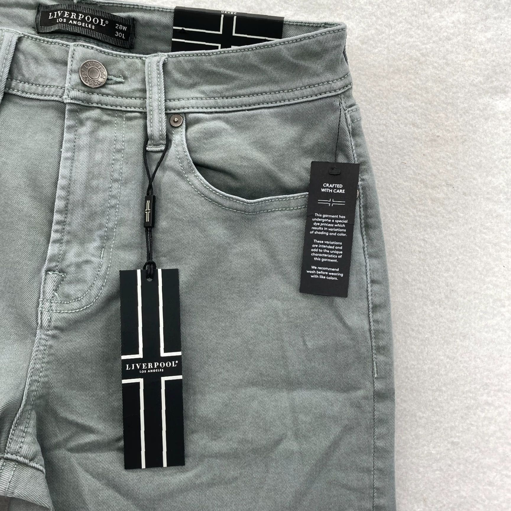 Vintage Liverpool Regent Relaxed Straight 5 Pocket Pants Mens 28x30 Gray Stretch Chino Size US 28 / EU 44 - 4 Thumbnail