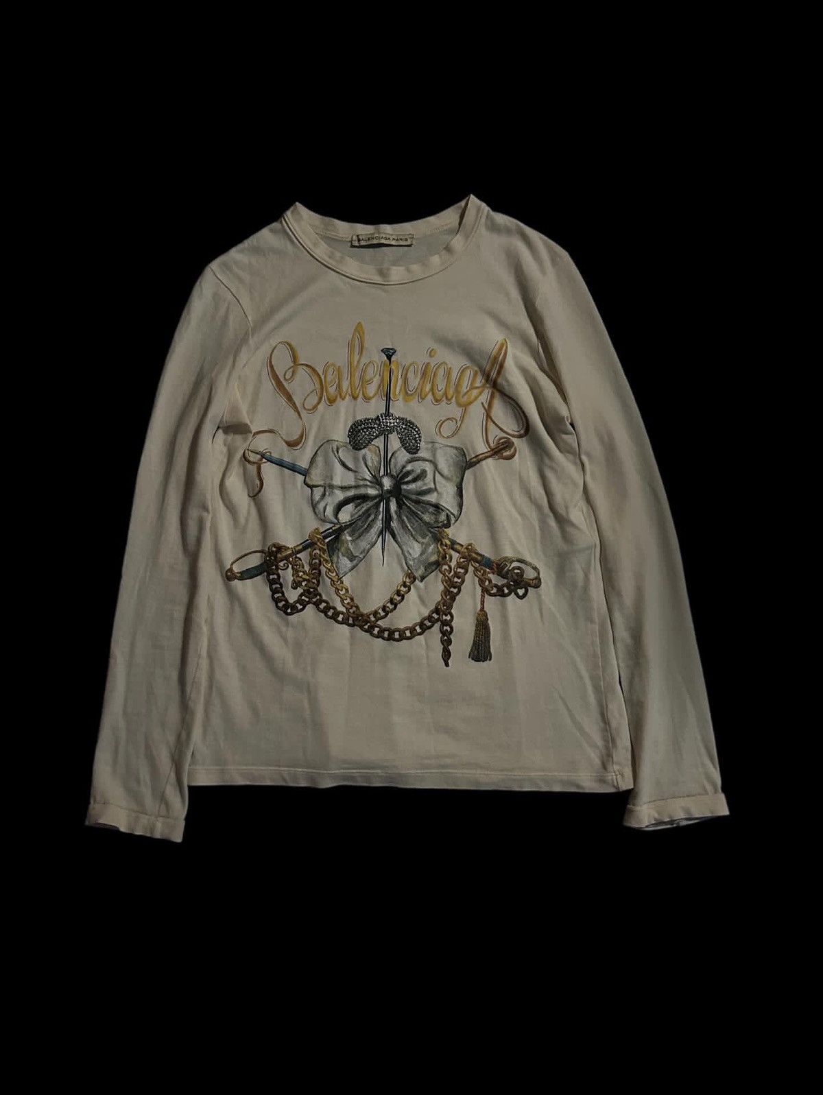 image of Balenciaga 05Ss Long sleeve in White, Men's (Size Small)