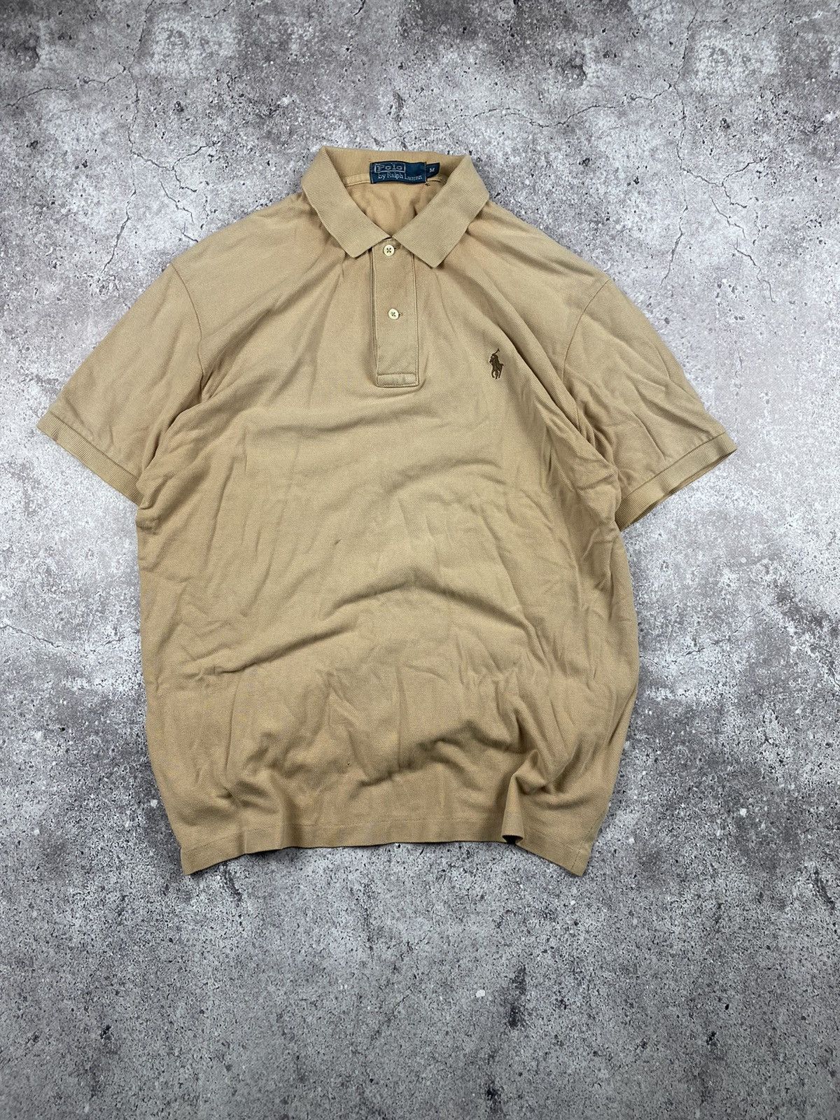 Polo Ralph Lauren × Vintage Polo Ralph Lauren Vintage Y2K Faded Brown Polo T-Shirt Size US M / EU 48-50 / 2 - 1 Thumbnail