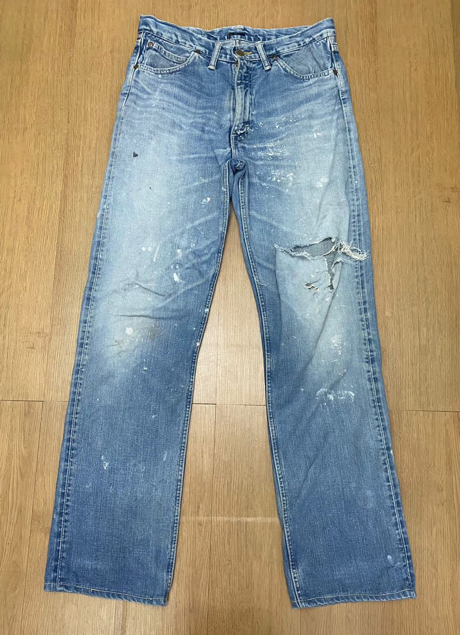 Lee Vintage Lee Riders Kurt Cobain Style Distressed Jeans Size US 32 / EU 48 - 1 Thumbnail