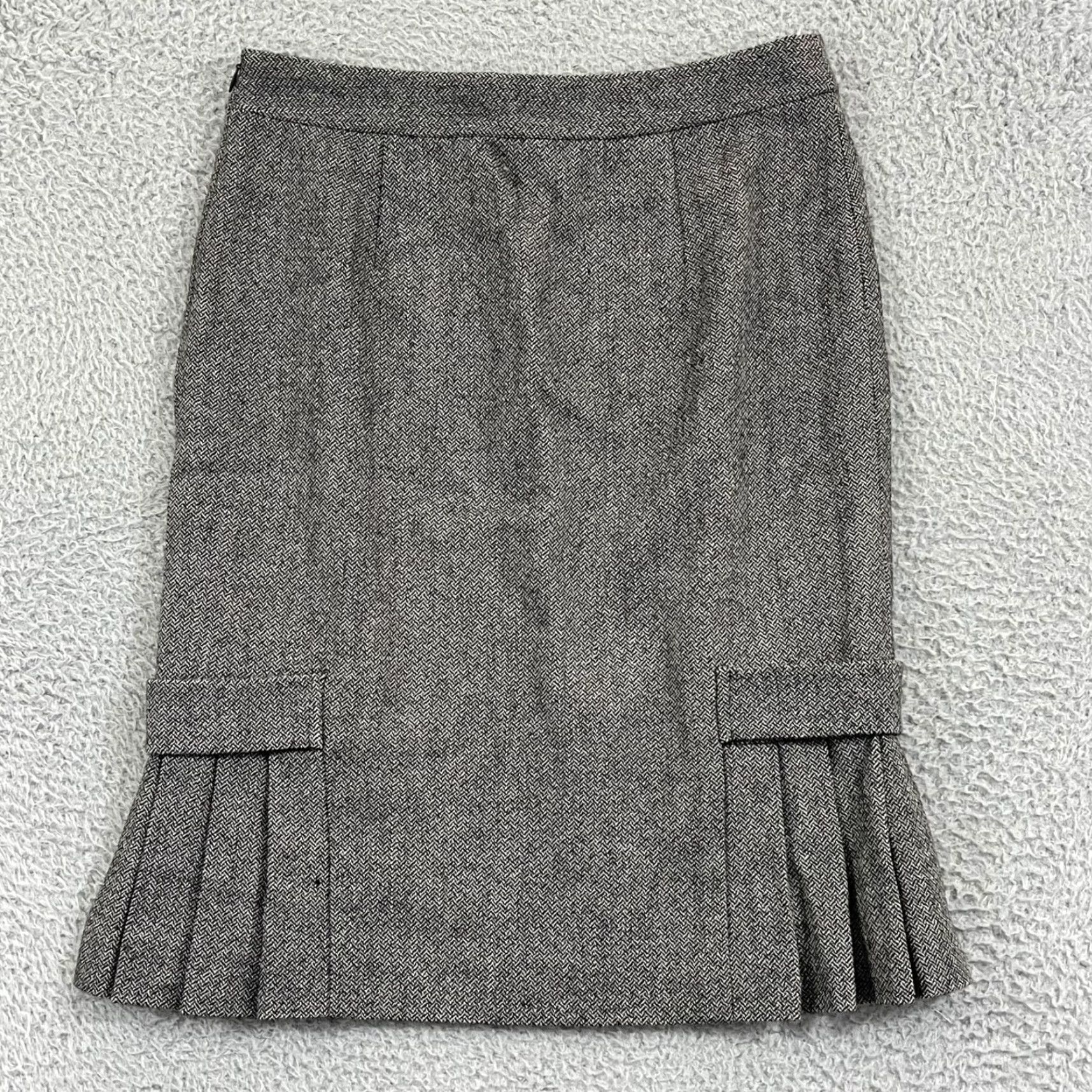 Banana Republic VINTAGE Banana Republic Pencil Skirt Wool Lined Gray 0 90s Preppy Knee Length Women Dress Sheath Business Workwear Size 25" / US 0 / IT 36 - 7 Thumbnail