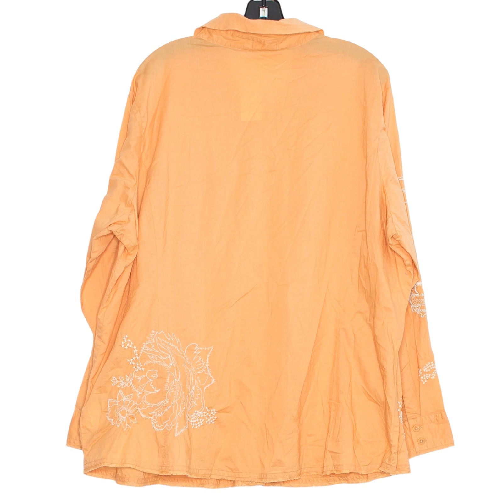 Old Navy NWT Old Navy Y2K Embroidered Button Up Top Orange Boho 3X Size 3XL / US 20-22 - 3 Thumbnail