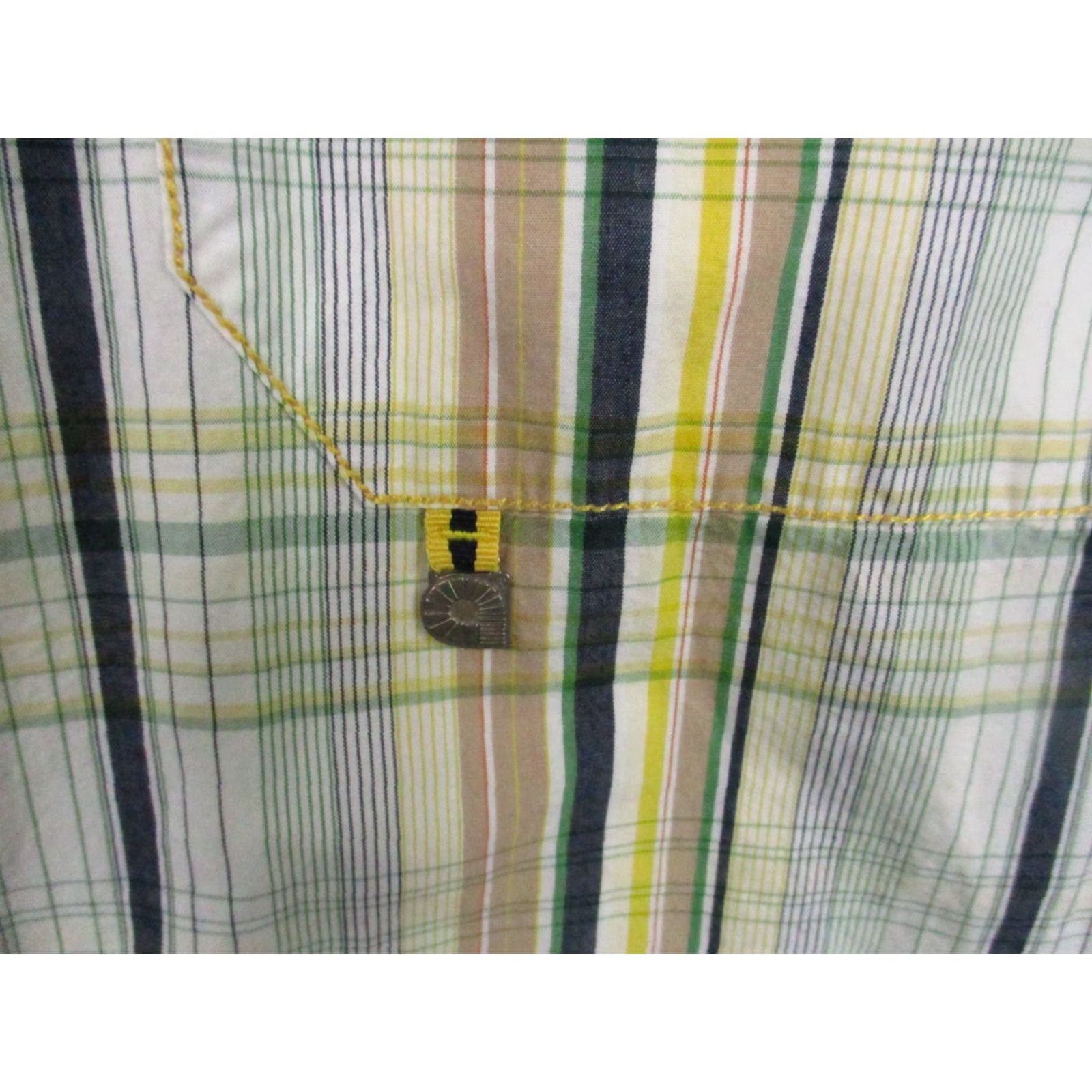 Akademiks Akademiks Shirt XXXL Men Green Yellow Plaid Stripe Button Up Long Sleeve Casual Hip Hop Y2K 90s Shirt Mens Big & Tall Size US XXL / EU 58 / 5 - 7 Thumbnail
