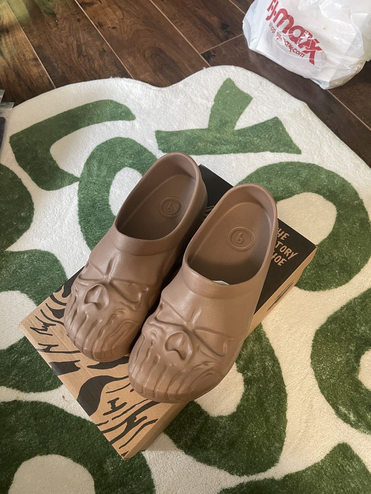 image of Sold Out! Warren Lotas The Obligatory Foam Shoes Skull in Brown, Men's (Size 9)