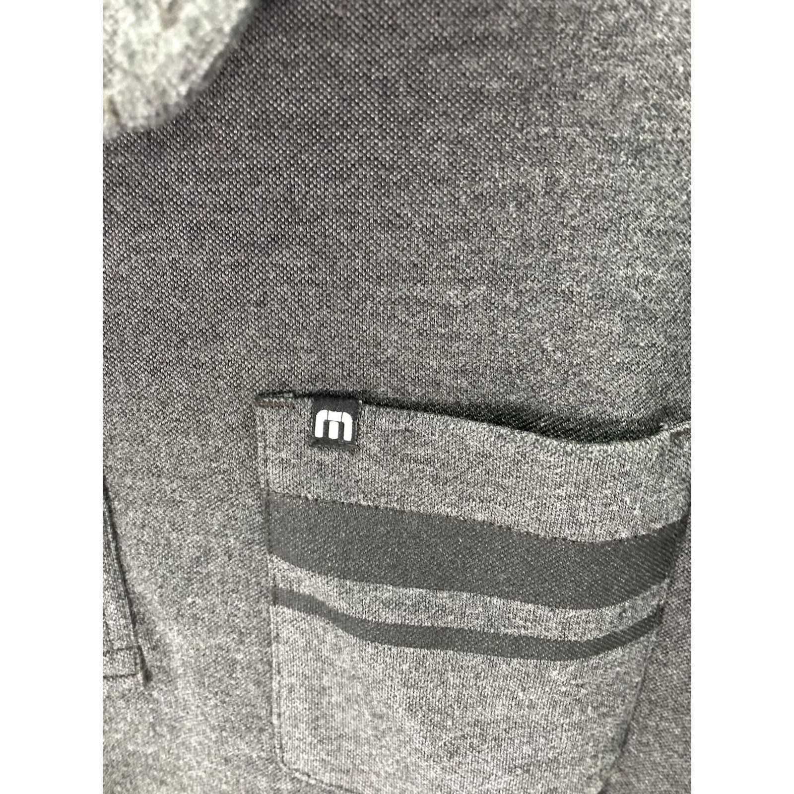 Vintage Travis Matthew Polo Shirt Men Large Dark Gray Short Sleeve Pullover Pocket Golf Shirt Slim Fit Size US L / EU 52-54 / 3 - 4 Thumbnail
