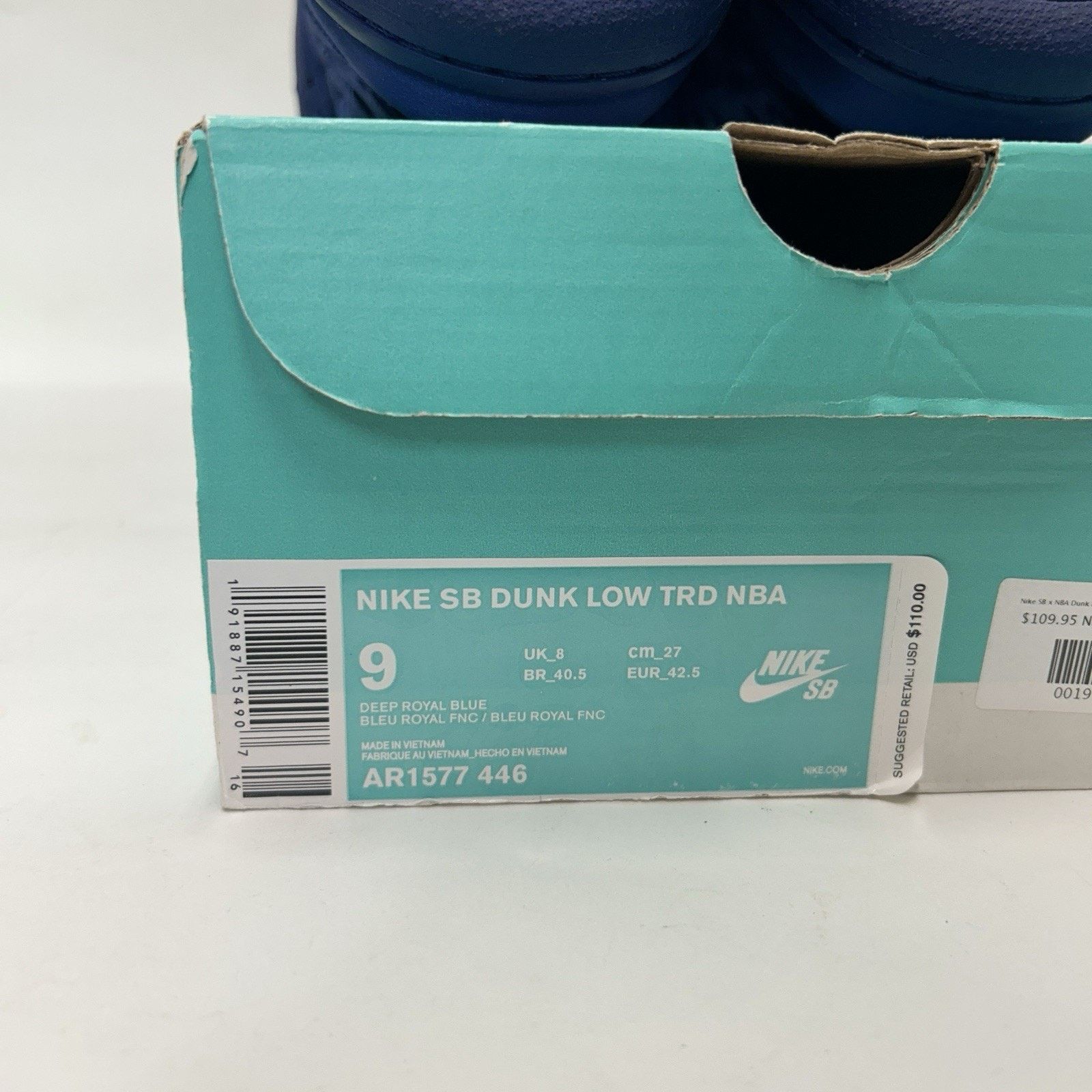 Nike Nike NBA x Dunk SB Low “Deep Royal Blue” AR1577-446 Size US 9 / EU 42 - 8 Thumbnail