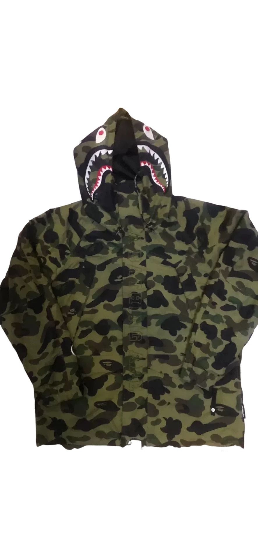 Bape Bape Shark Camo Windbreaker Jacket Size XL Size US XL / EU 56 / 4 - 1 Thumbnail