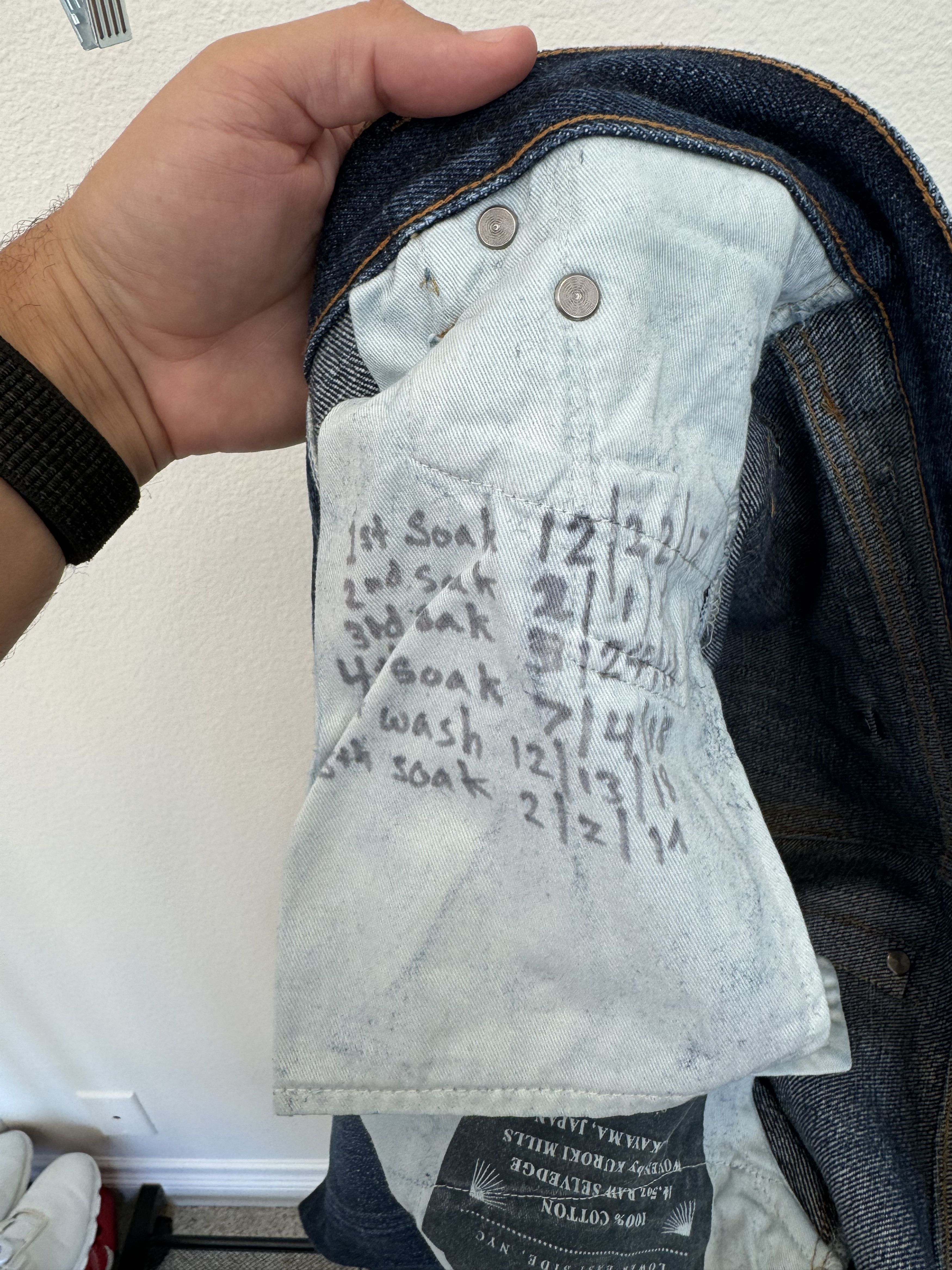 3sixteen 3sixteen+ 40BSP 16.5oz Caustic Wave Denim Size US 31 - 9 Thumbnail