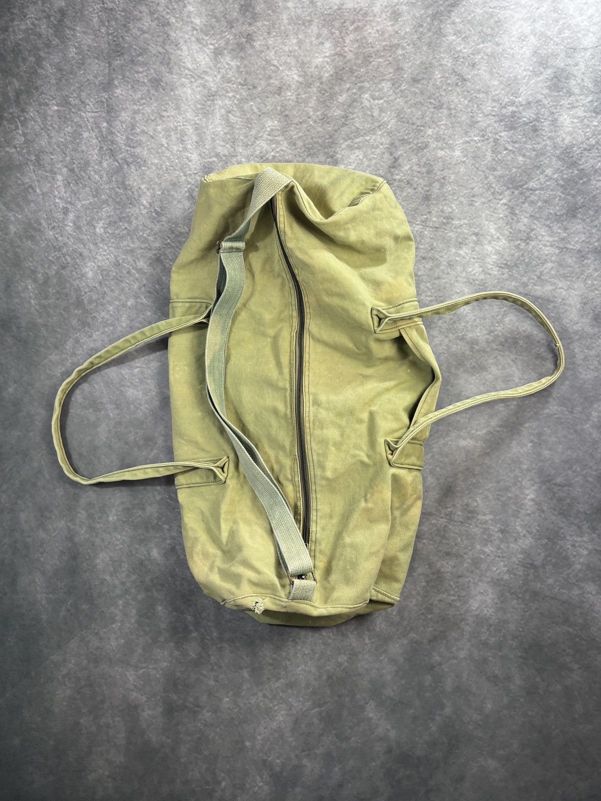 Vintage Vintage Military Duffle Bag Army Green Canvas Laundry Sling Size ONE SIZE - 6 Thumbnail
