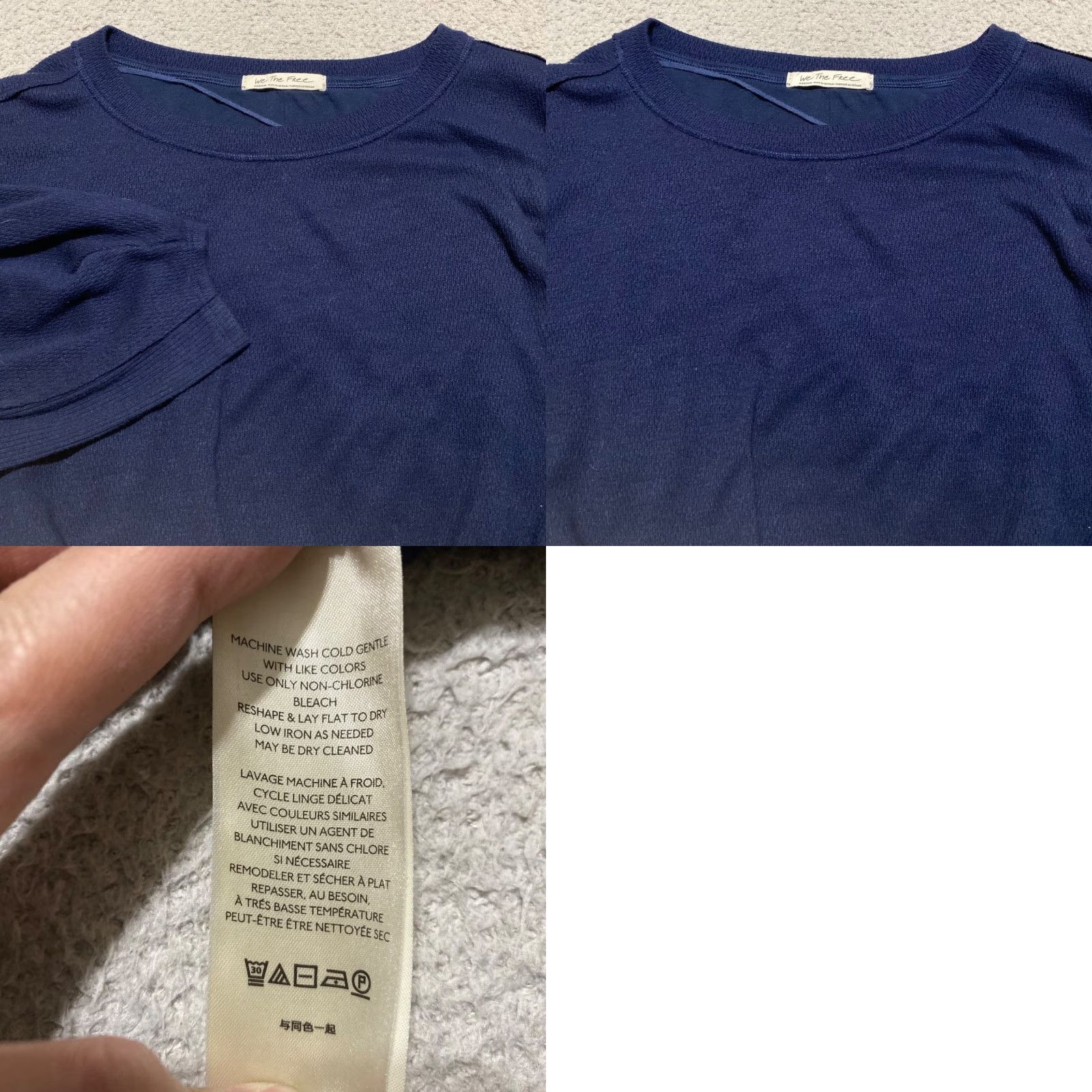 Free People Free People Sweater Womens Medium Blue 3/4 Sleeve Cropped Cuddle Bubble Knit Pullover Bohemian Winter Fall Spring, Regular, Size M Womens Size M / US 6-8 / IT 42-44 - 8 Thumbnail
