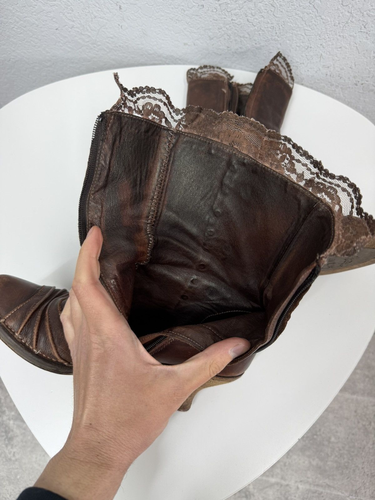 A.S.98 Vintage AS 98 Rick Owens Style Zip Ankle Leather Biker Boots Size US 9 / IT 39 - 16 Thumbnail