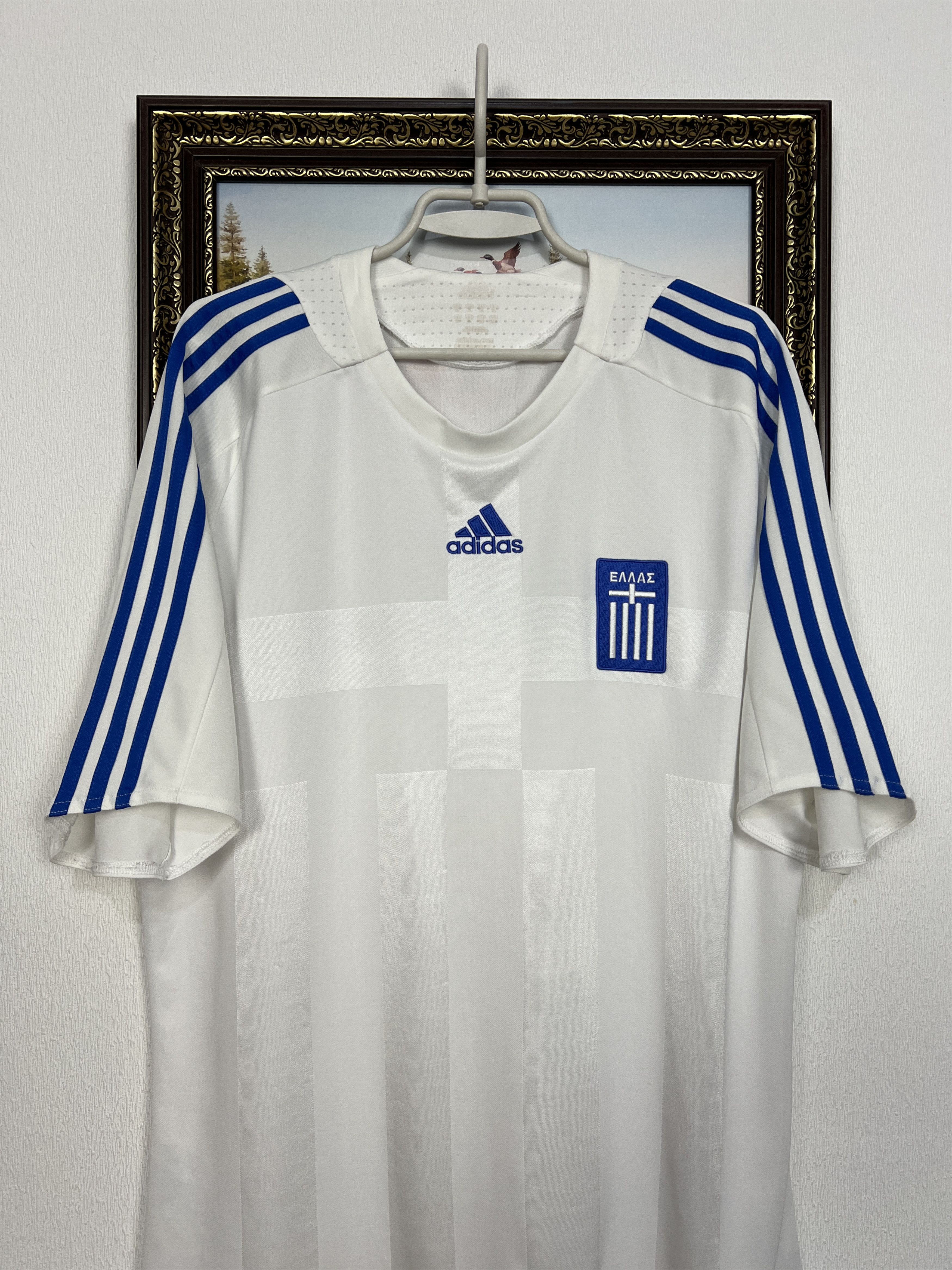 Adidas Greece Home football shirt 2008 Soccer Adidas Jersey Trikot Size US XL / EU 56 / 4 - 2 Thumbnail