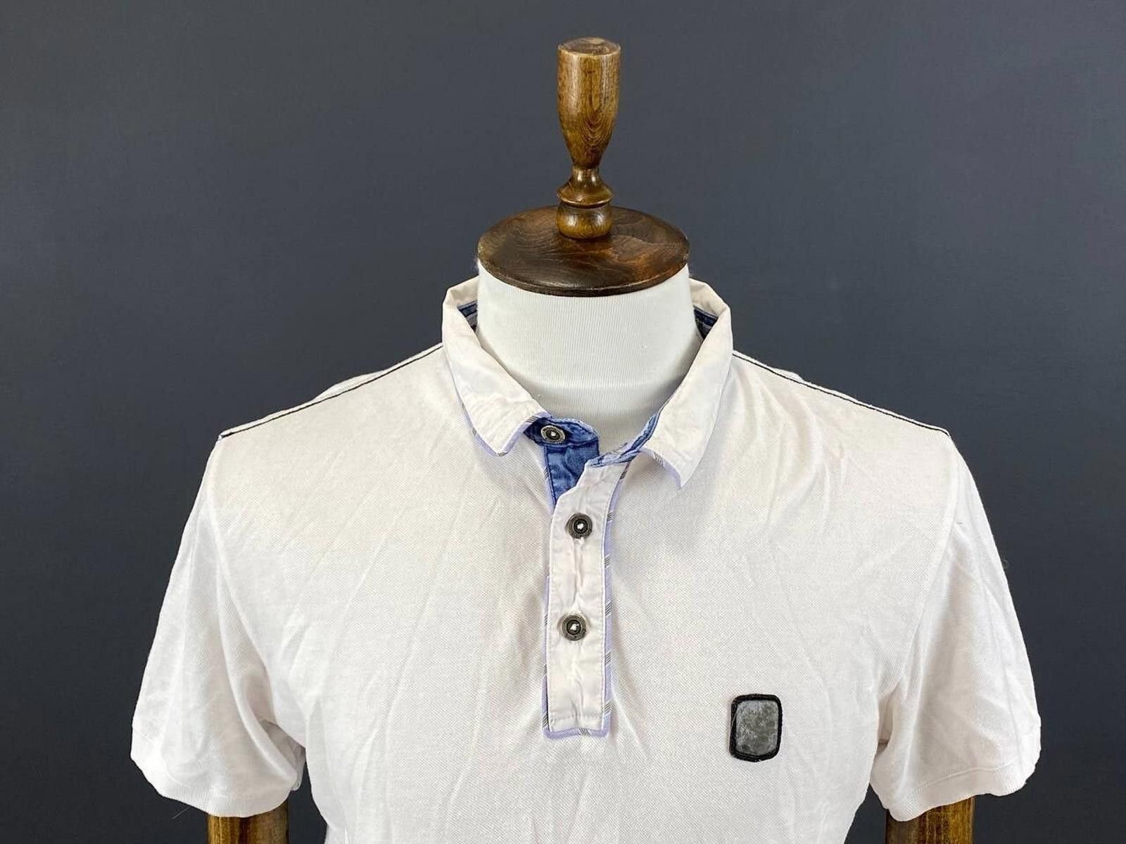 Von Dutch Von Dutch White 100% Cotton Collared Popover Polo Shirt Size US M / EU 48-50 / 2 - 2 Thumbnail