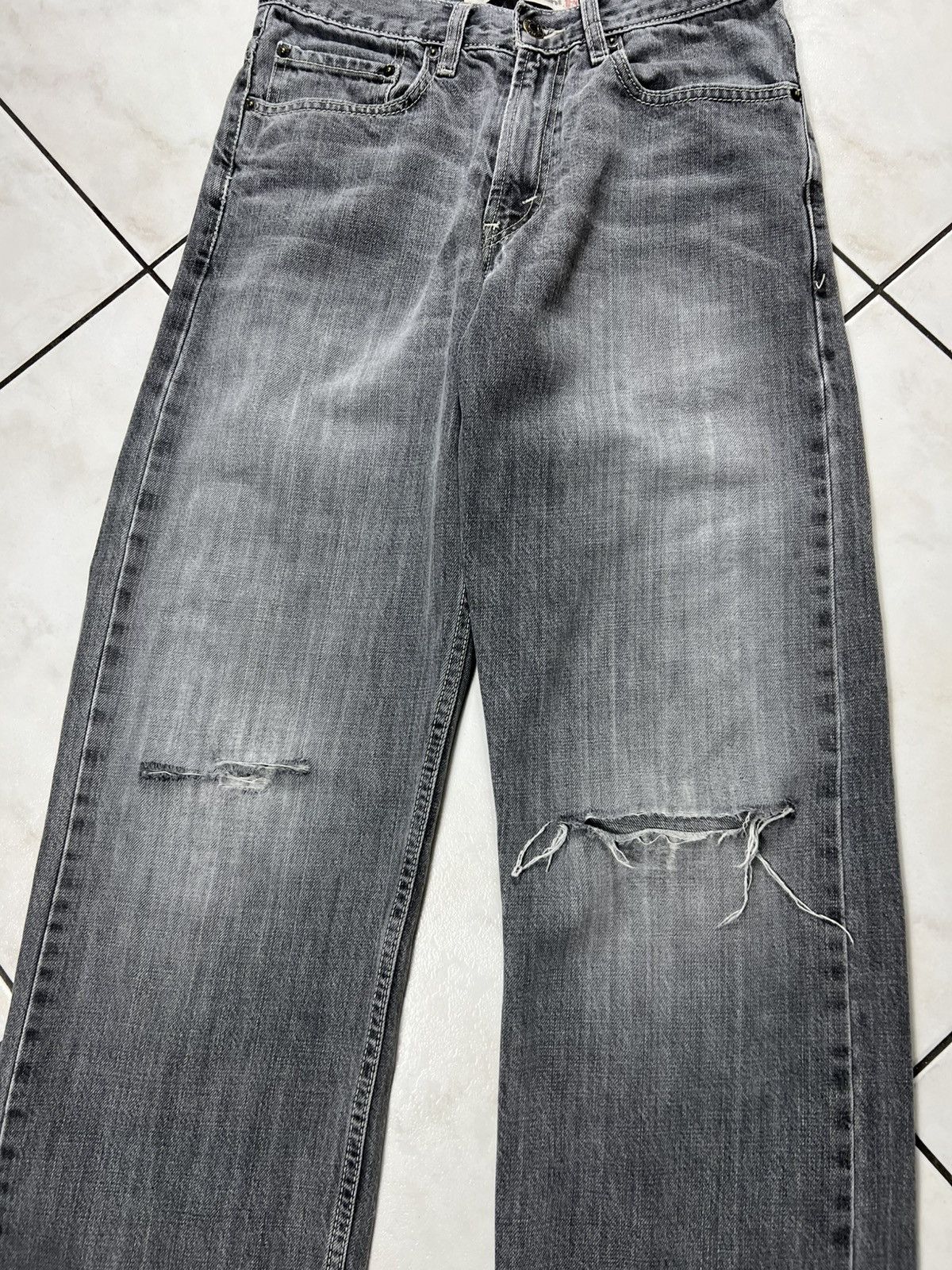 Levi's Vintage 90s Levis 569 loose straight washed distressed jeans Size US 29 - 4 Thumbnail