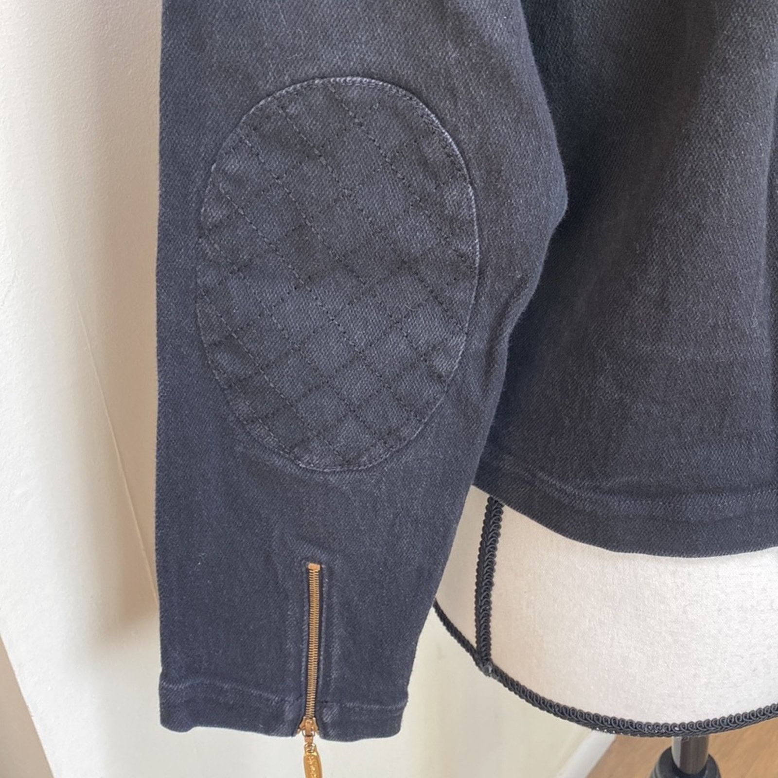 St. John St. John Sport by Marie Gray Denim Zip Up Crop Jacket Size S / US 4 / IT 40 - 5 Thumbnail