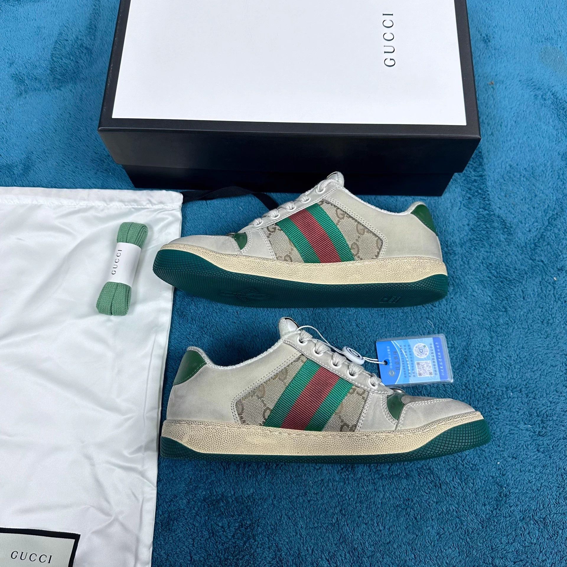 Gucci Gucci Rhyton Green Tail Sneakers Size US 5 / IT 35 - 3 Thumbnail